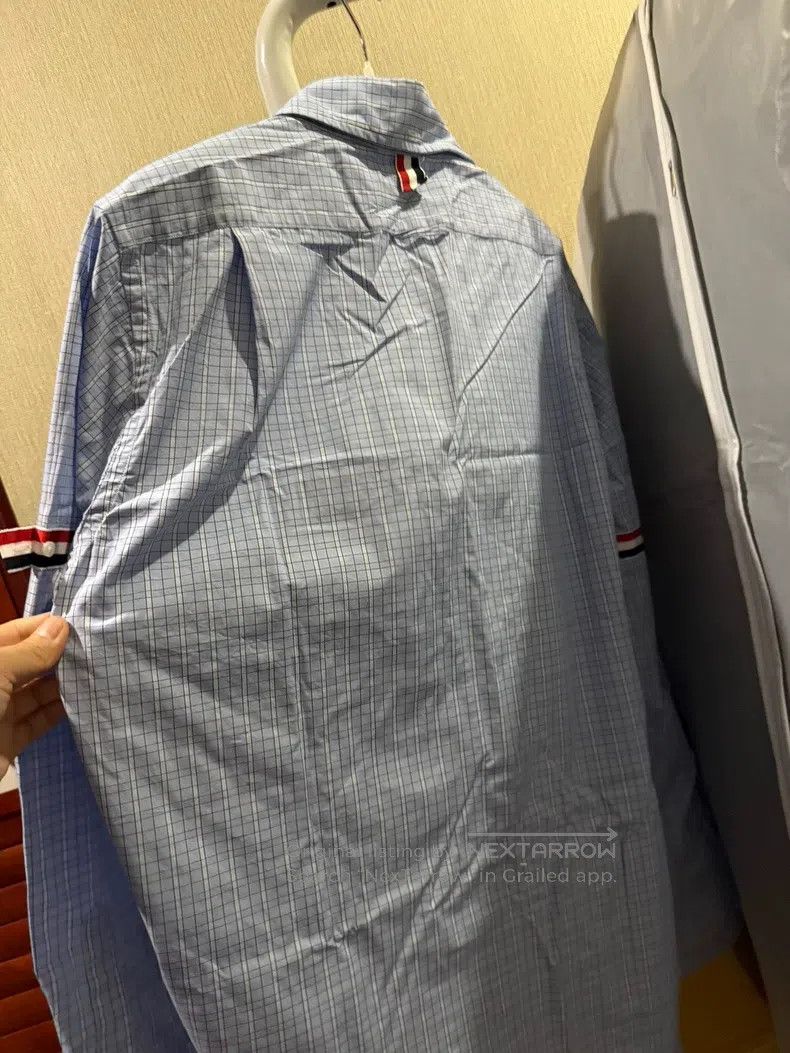 Thom Browne Thom Browne Light blue striped shirt Size US L / EU 52-54 / 3 - 9 Thumbnail