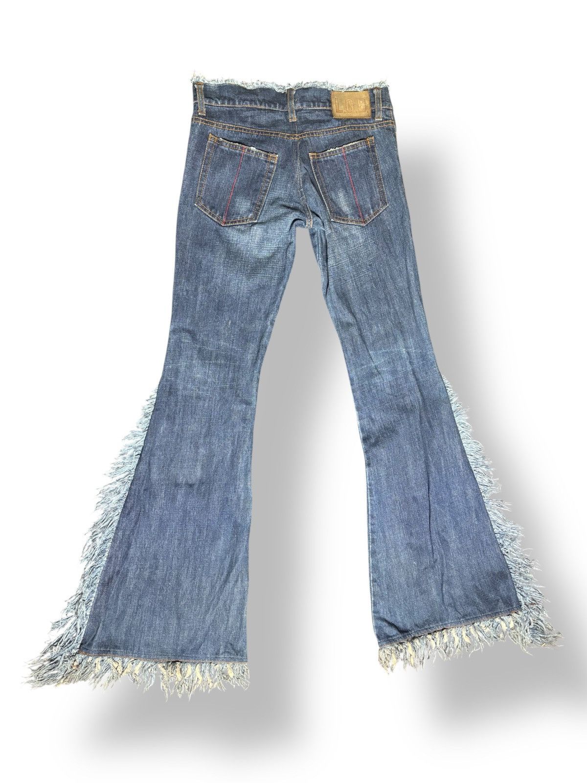 Le Grande Bleu (L.G.B.) LGB (Le Grand Bleu) Crow Fringe Jeans Size US 26 / EU 42 - 2 Thumbnail