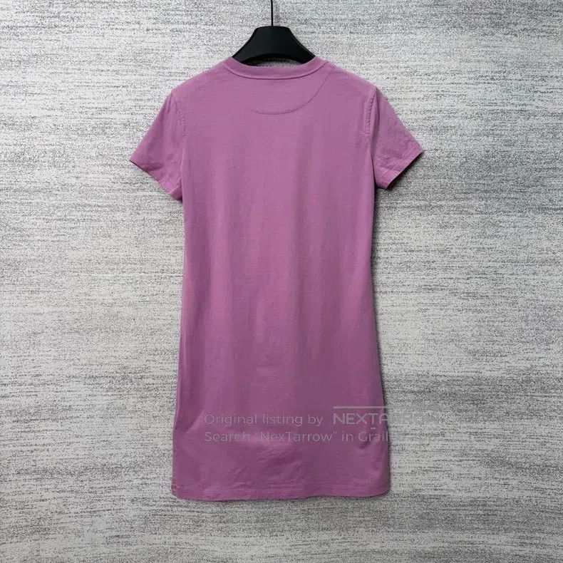 Hermes Hermes Eggplant Purple Embroidered T-Shirt Dress Size XXS / US 00 / IT 34 - 2 Thumbnail
