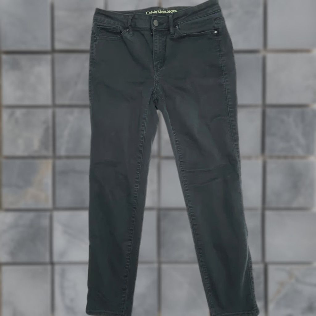 Calvin Klein Calvin Klein Jeans Womens Ankle Skinny Size 8 Gray Denim Cotton Blend 5-Pocket Belt Loops Minimalist Modern Size 27" / US 4 / IT 40 - 1 Thumbnail