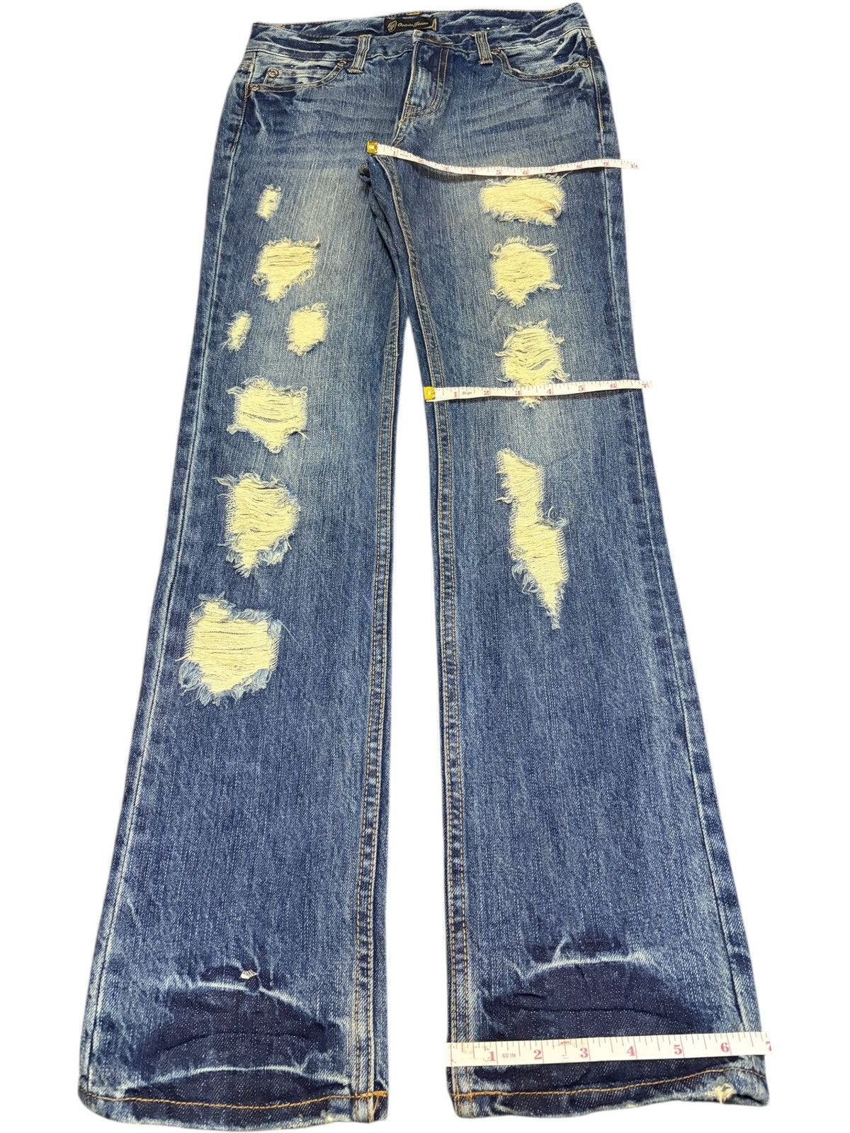 Edwin Vintage Japanese Brand Distressed Bootcut Jeans Size 28" / US 6 / IT 42 - 8 Thumbnail