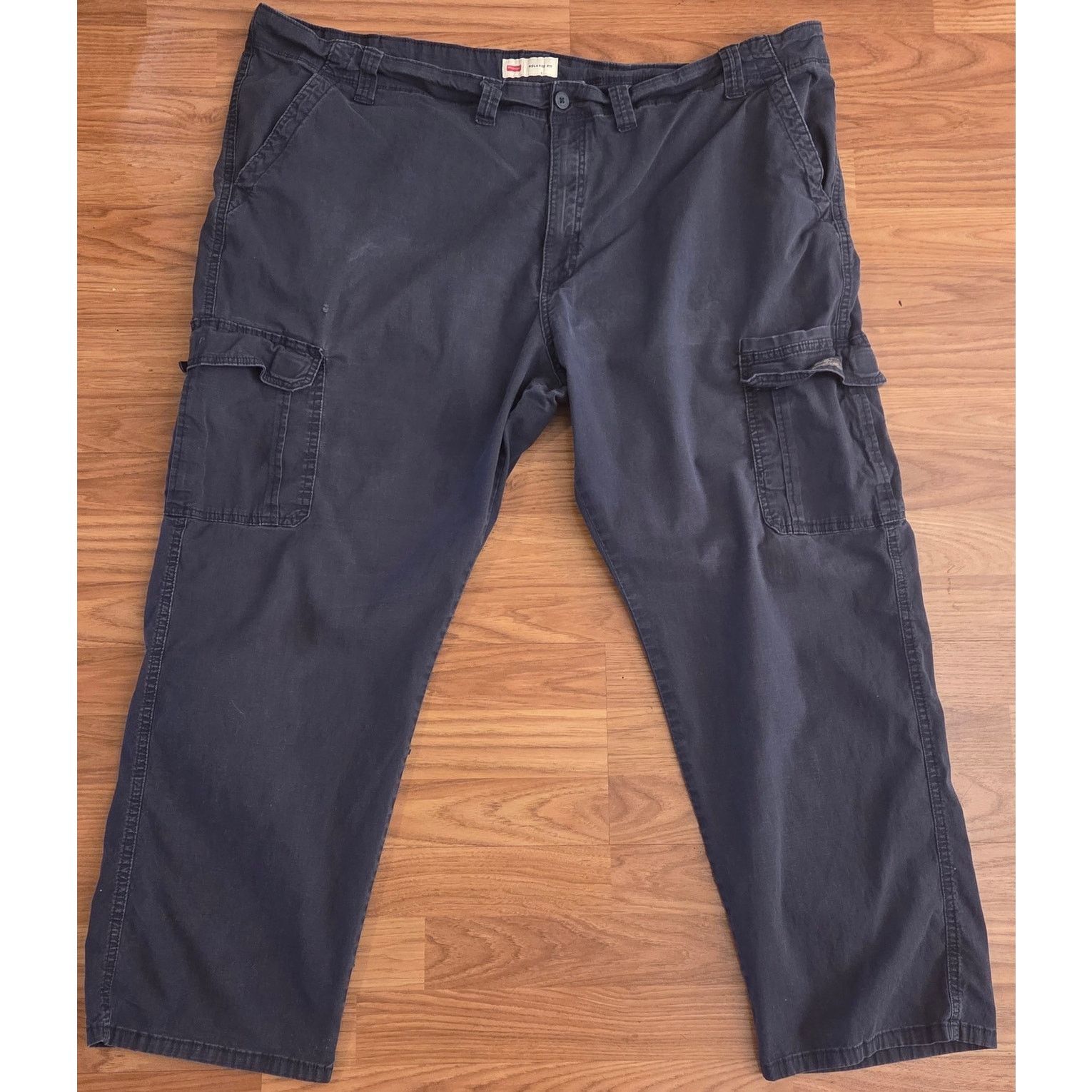 Wrangler Men's Wrangler Dark Grey Cargo Pants - Size 48x30 Size US 44 / EU 60 - 2 Thumbnail