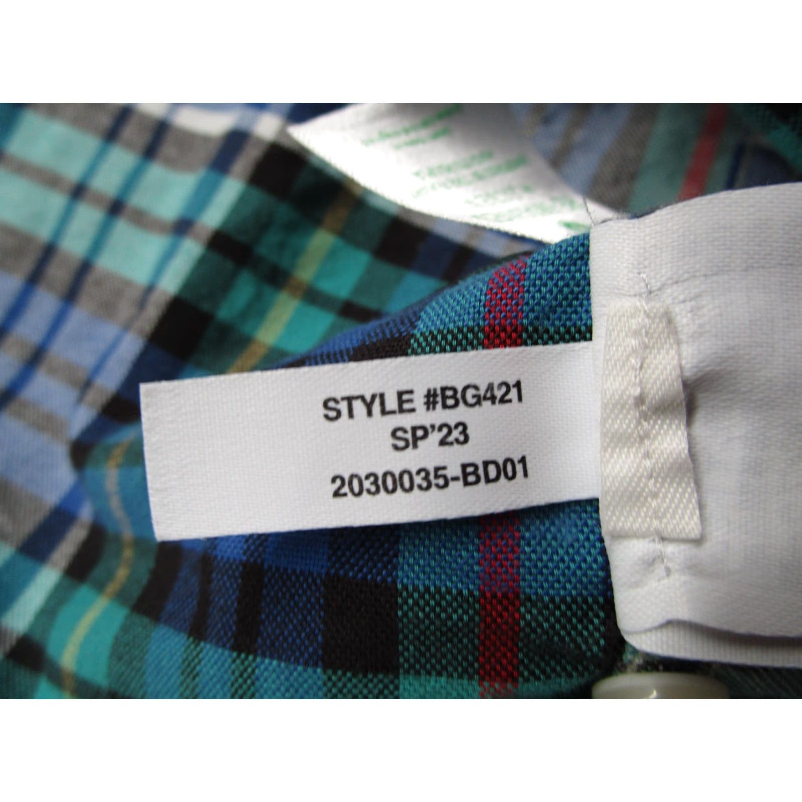 J.Crew J.Crew Shirt Mens Large Blue Green Plaid Oxford Slim Fit Button-Down Broken-In Mens Size US L / EU 52-54 / 3 - 5 Thumbnail