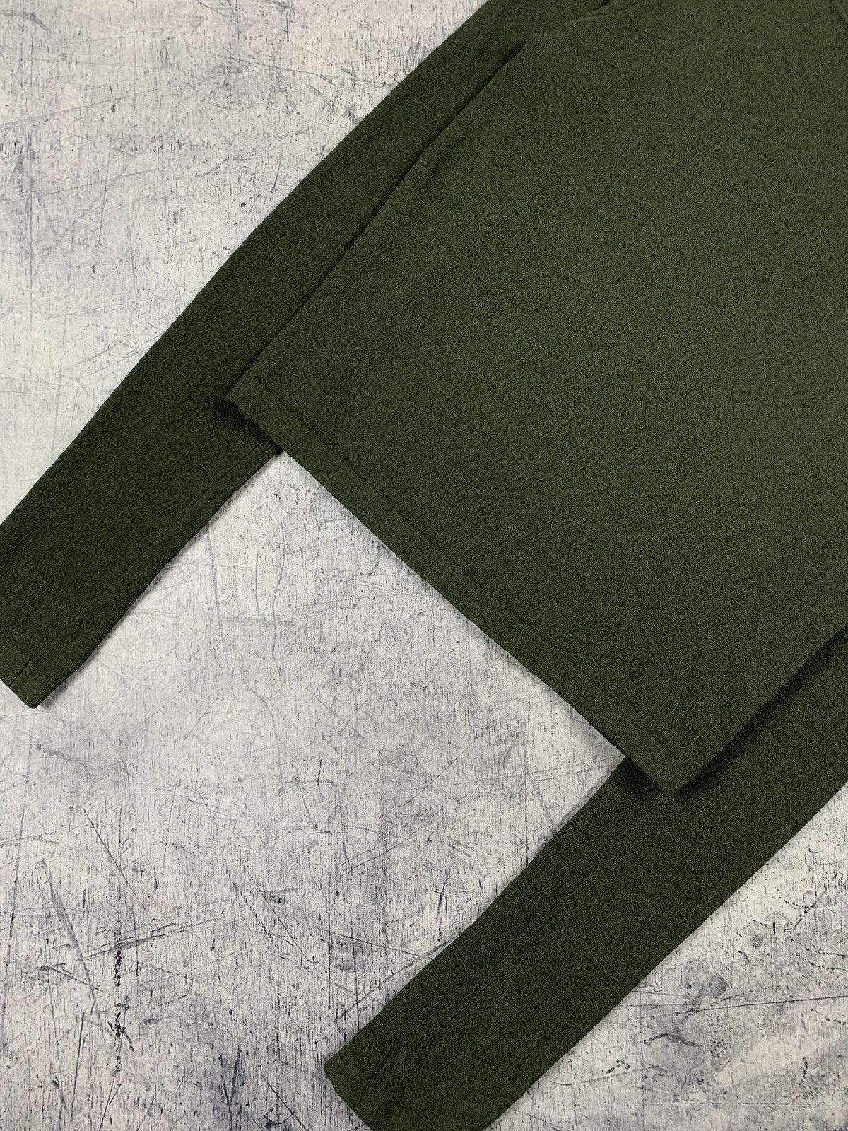 Sarah Pacini Sarah Pacini Long Sleeve T-Shirt Size Z Khaki Green Top Y2K Size S / US 4 / IT 40 - 3 Thumbnail
