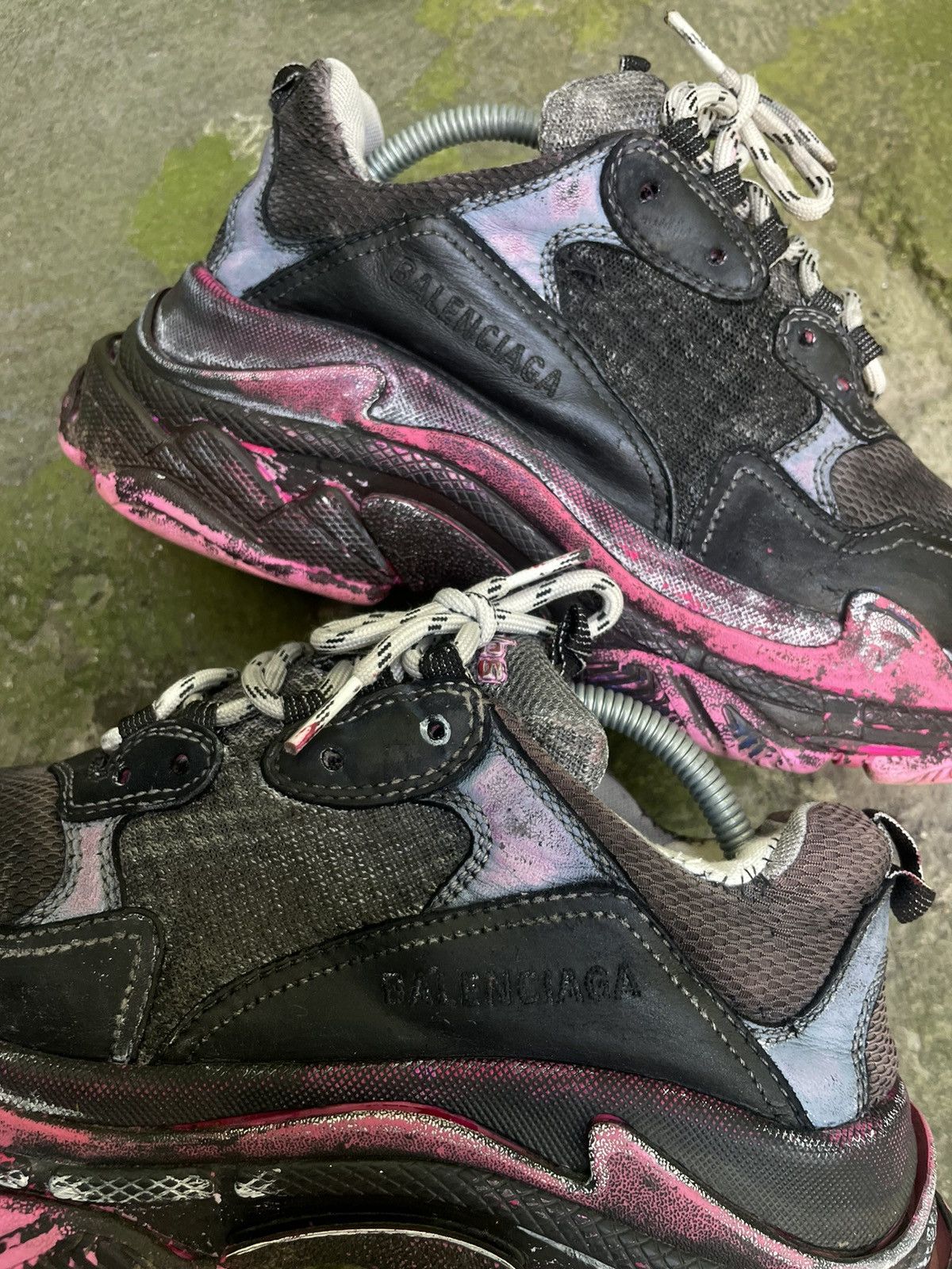Balenciaga Balenciaga Triple S Custom Sneakers Black/Pink Size US 7 / EU 40 - 4 Thumbnail