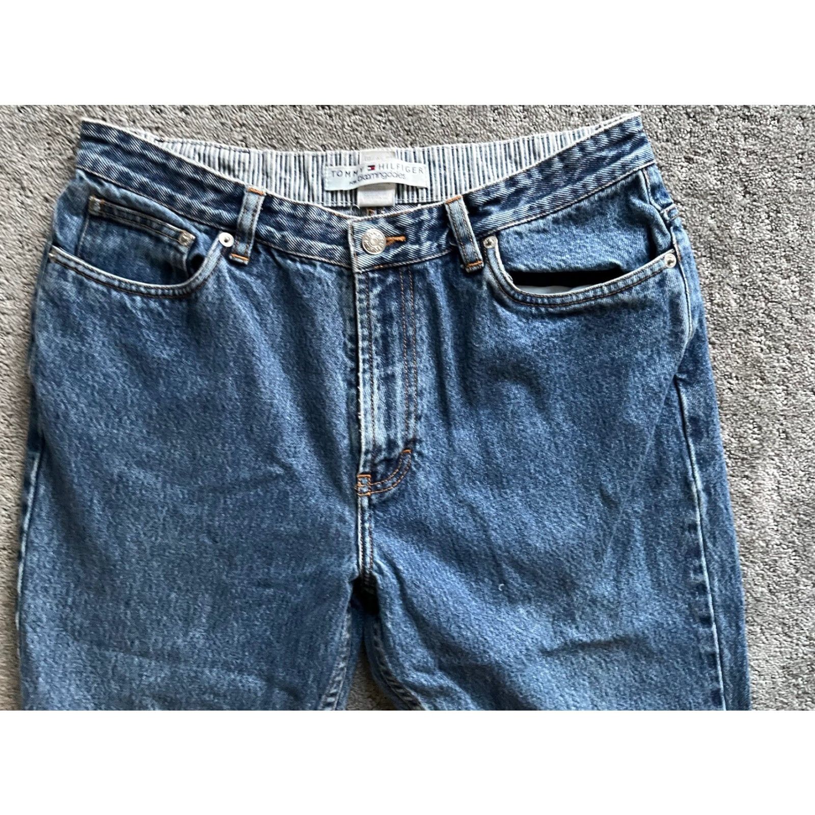 Tommy Hilfiger Tommy Hilfiger Jeans Size 12P Blue Straight Casual Snap Front Retro Y2K Womens Size 34" / US 12 / IT 48 - 4 Thumbnail
