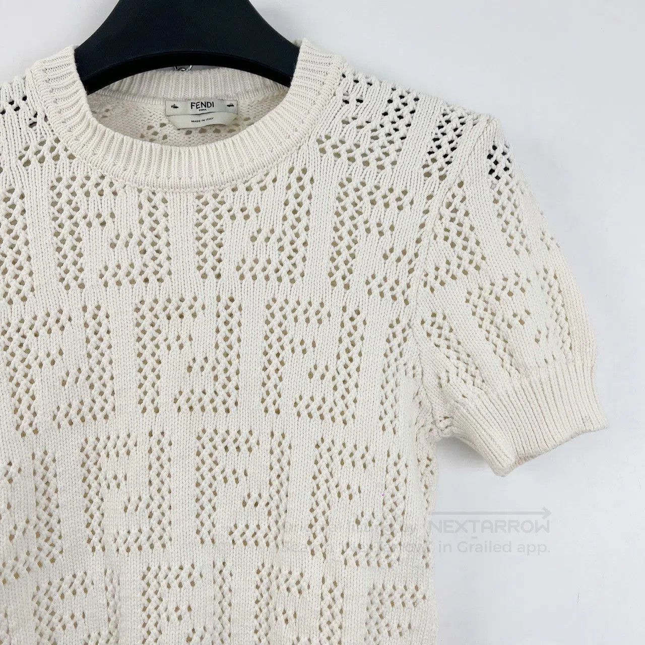 Fendi Fendi Double F Logo Hollow Knit Tee. Size S / US 4 / IT 40 - 3 Thumbnail