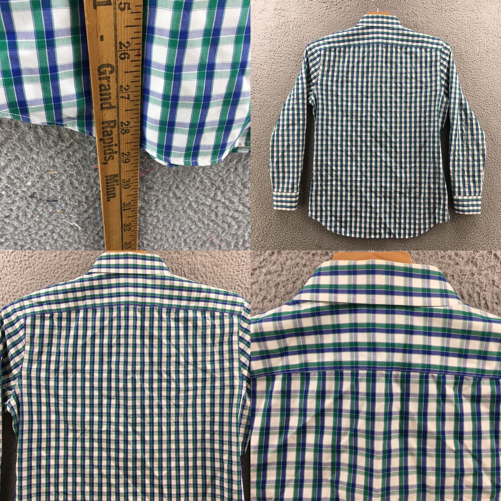 Banana Republic Banana Republic Button-Up Dress Shirt Mens M Multicolor Collared Long Sleeves Shirt Mens Regular Multicolor Plaid Button-Up Non-Iron All Seasons Size 40R - 8 Thumbnail