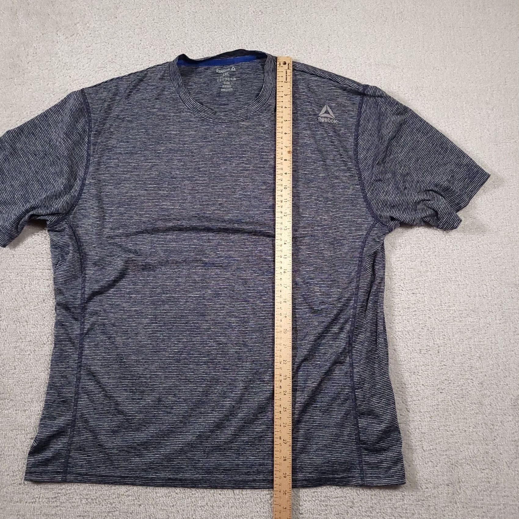 Reebok Reebok Activewear Shirt 2XL Blue Gray Polyester Reflective Short Sleeve Mens T Size US XXL / EU 58 / 5 - 7 Thumbnail