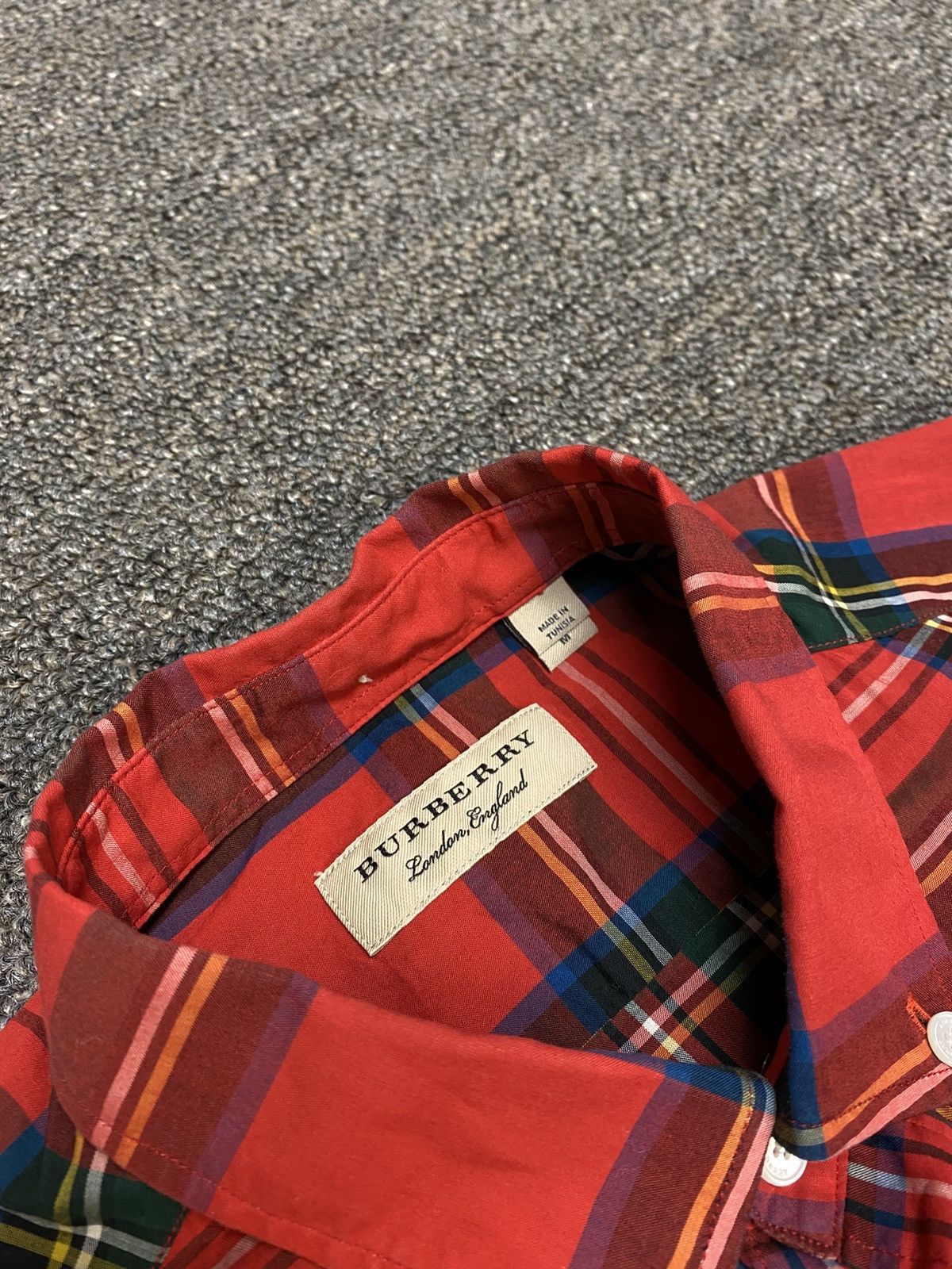 Burberry Burberry Button Up Shirt “Red” | Size M Size US M / EU 48-50 / 2 - 2 Thumbnail