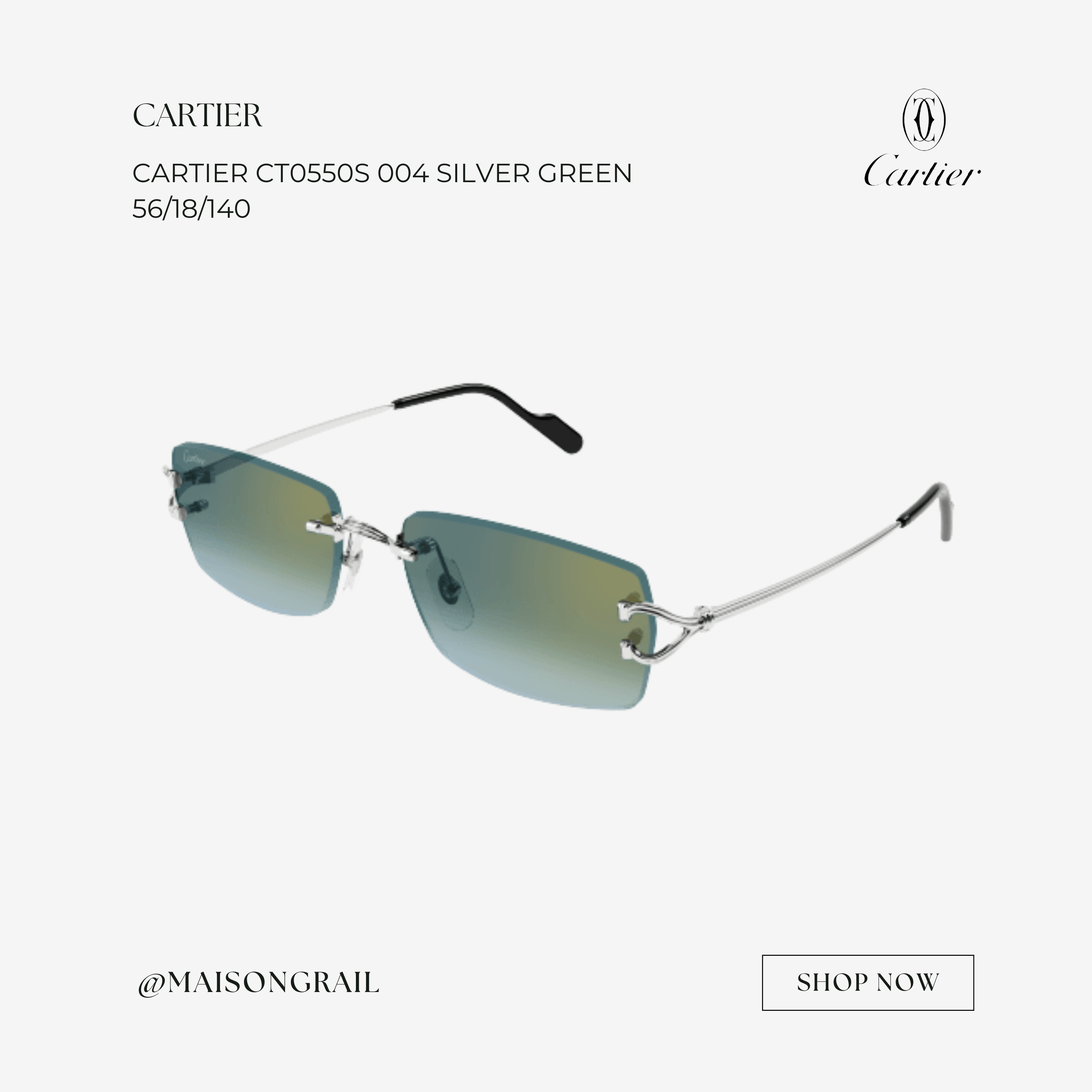 Cartier CARTIER CT0550S 004 SUNGLASSES Size ONE SIZE - 1 Thumbnail