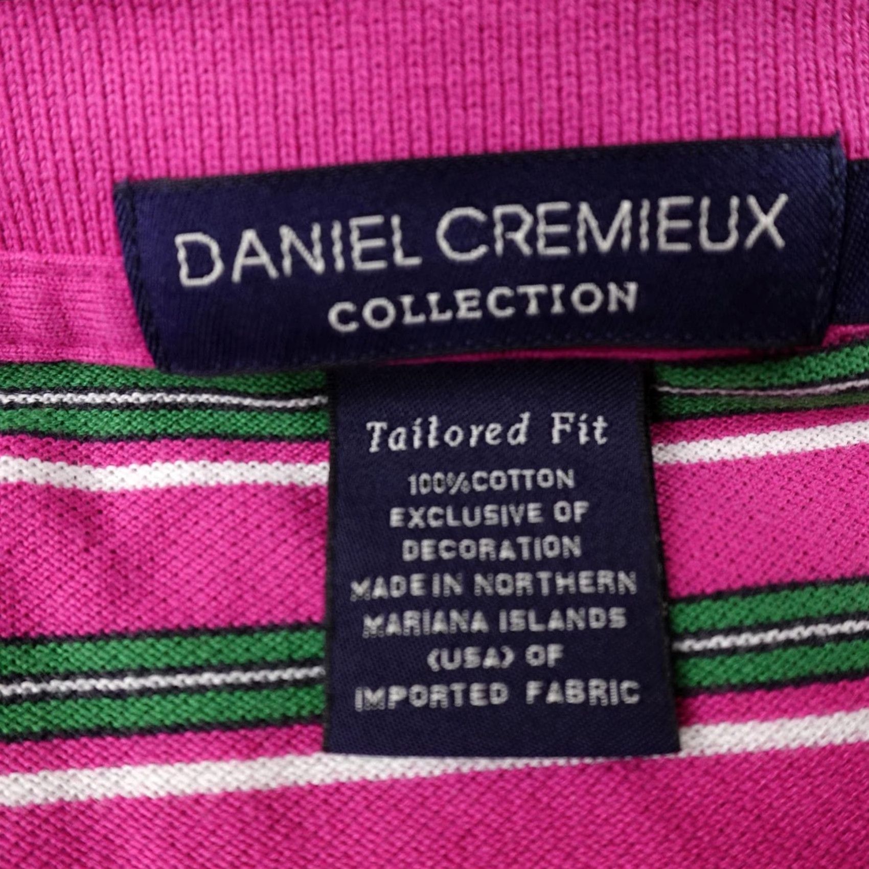 Cremieux Daniel Cremieux Polo Shirt Mens L Pink Stripe Long Sleeve Slim Fit 100% Cotton Size US L / EU 52-54 / 3 - 5 Thumbnail