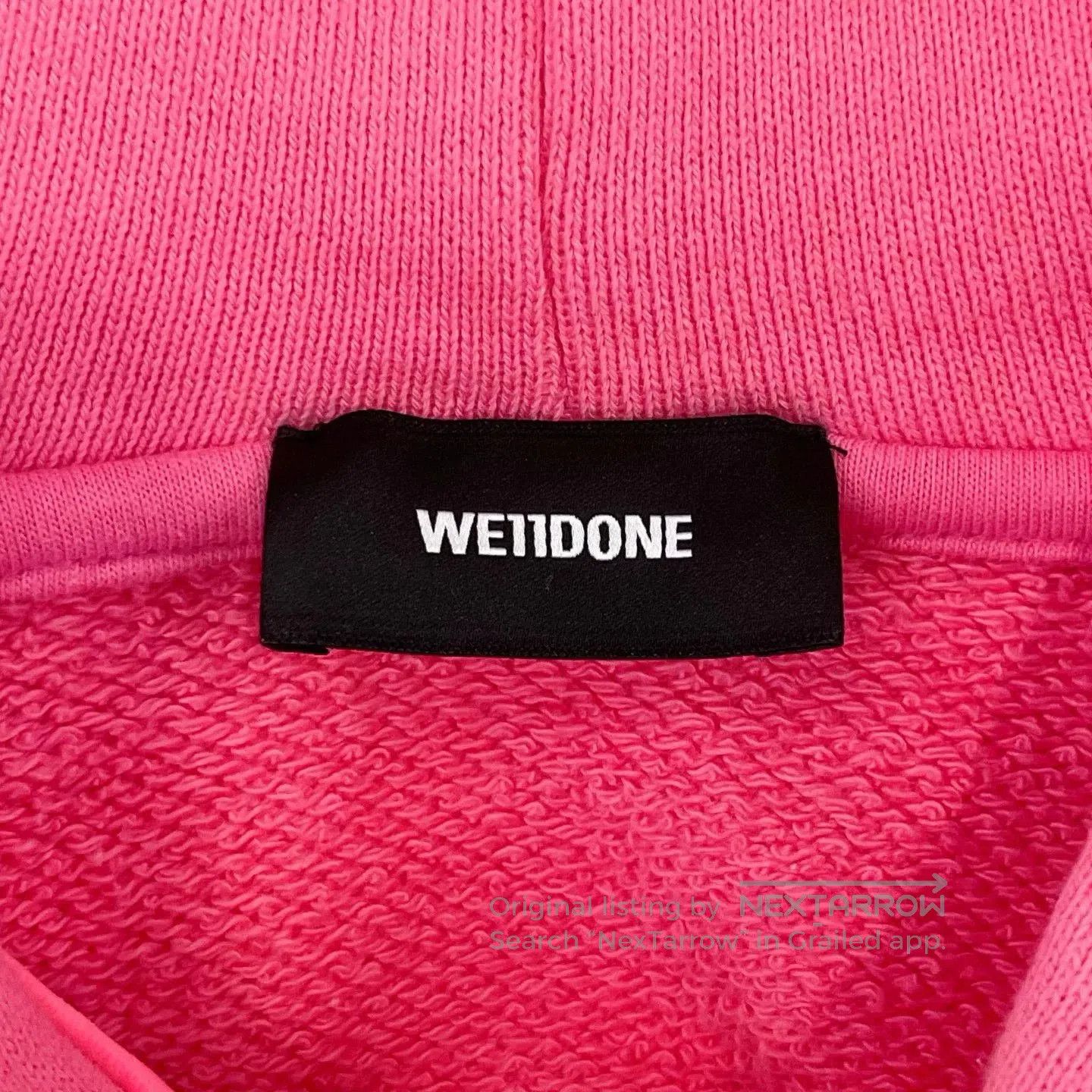 WE11DONE Welldone Pink Hoodie. Size S / US 4 / IT 40 - 5 Thumbnail