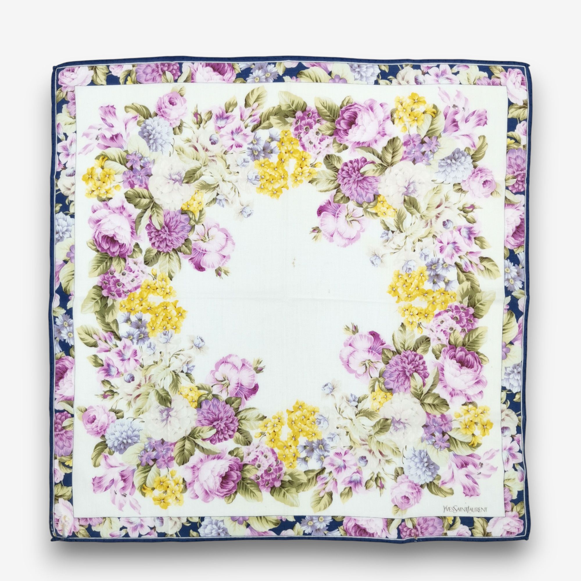 Japanese Brand Vintage Yves Saint Laurent Handkerchief Pocketsquare Bandana Size ONE SIZE - 2 Thumbnail