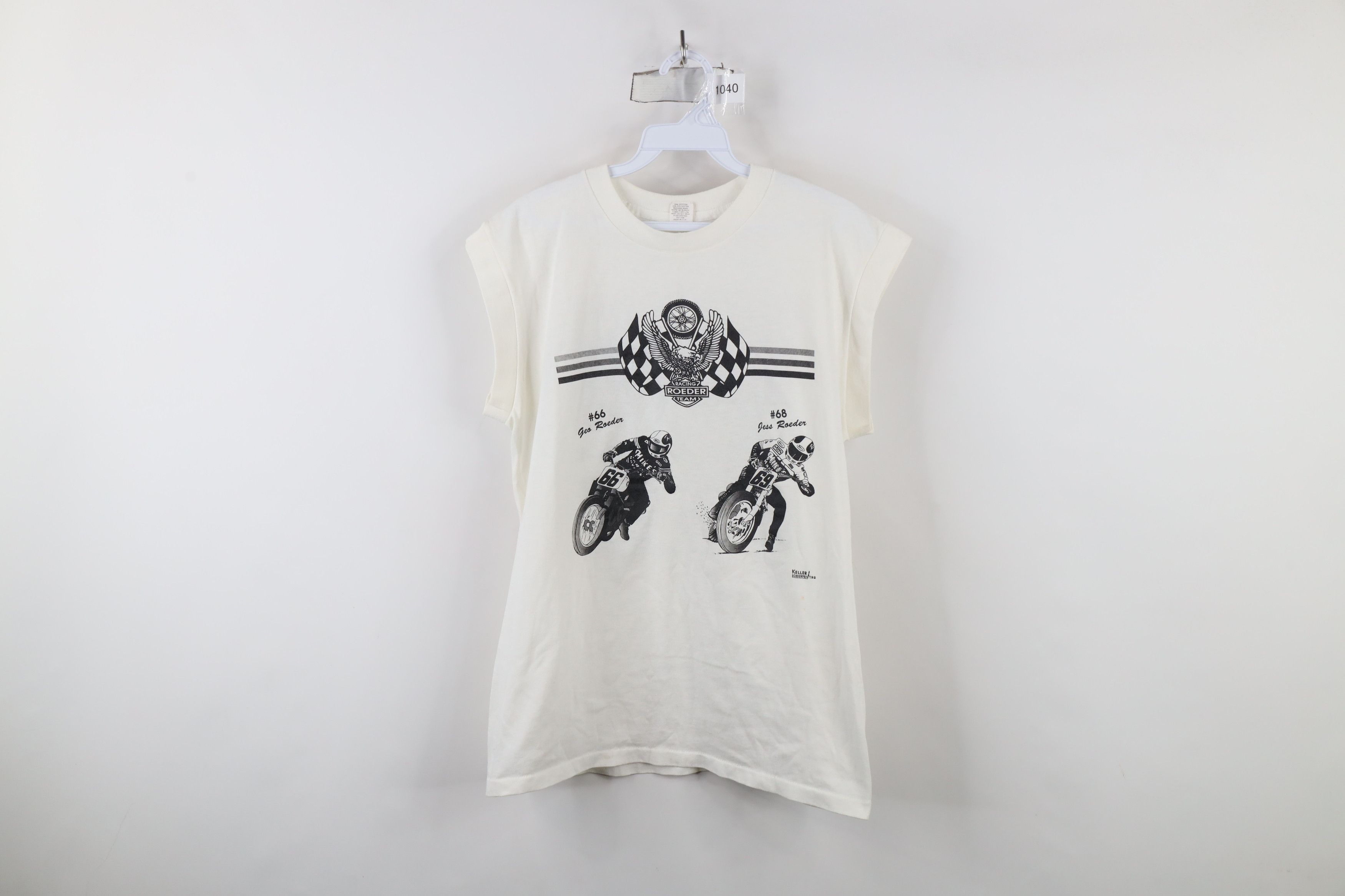 Vintage 80s 90s Racing Team Geo Jess Sleeveless T-Shirt USA