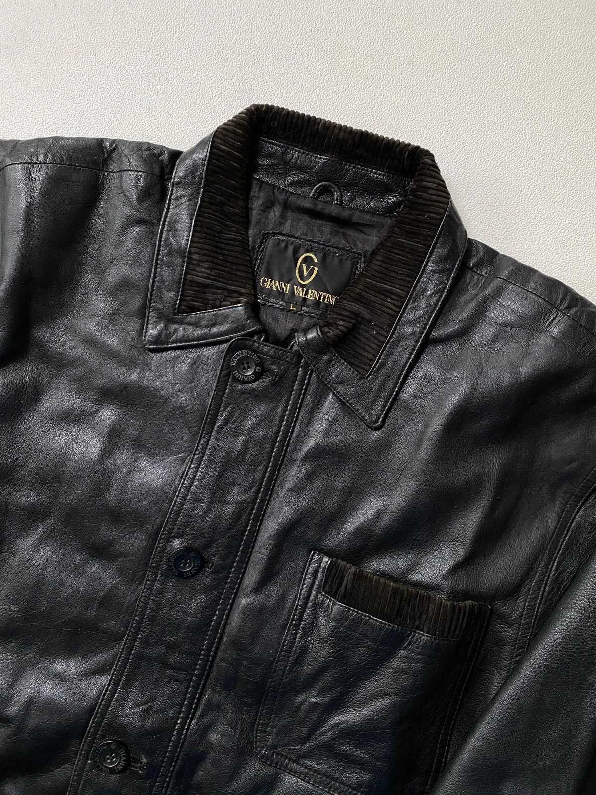 Gianni Valentino ⚡️Vintage Leather Jacket Gianni Valentino⚡️ Size US L / EU 52-54 / 3 - 2 Thumbnail
