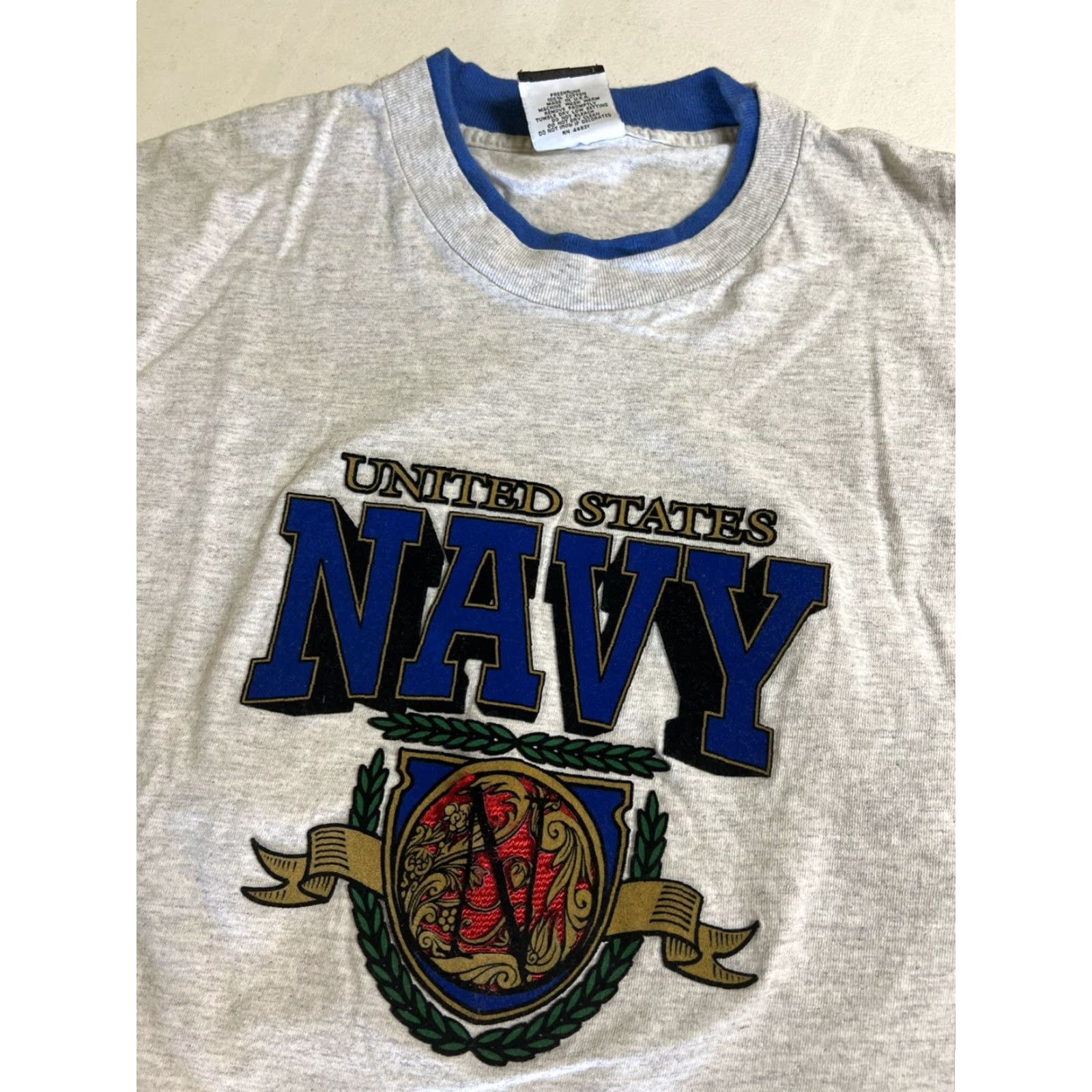 Vintage VINTAGE Signal US Navy Gray T-Shirt Short Sleeve Crew Neck XL Single Stitch Men 90s Military Size US XL / EU 56 / 4 - 3 Thumbnail
