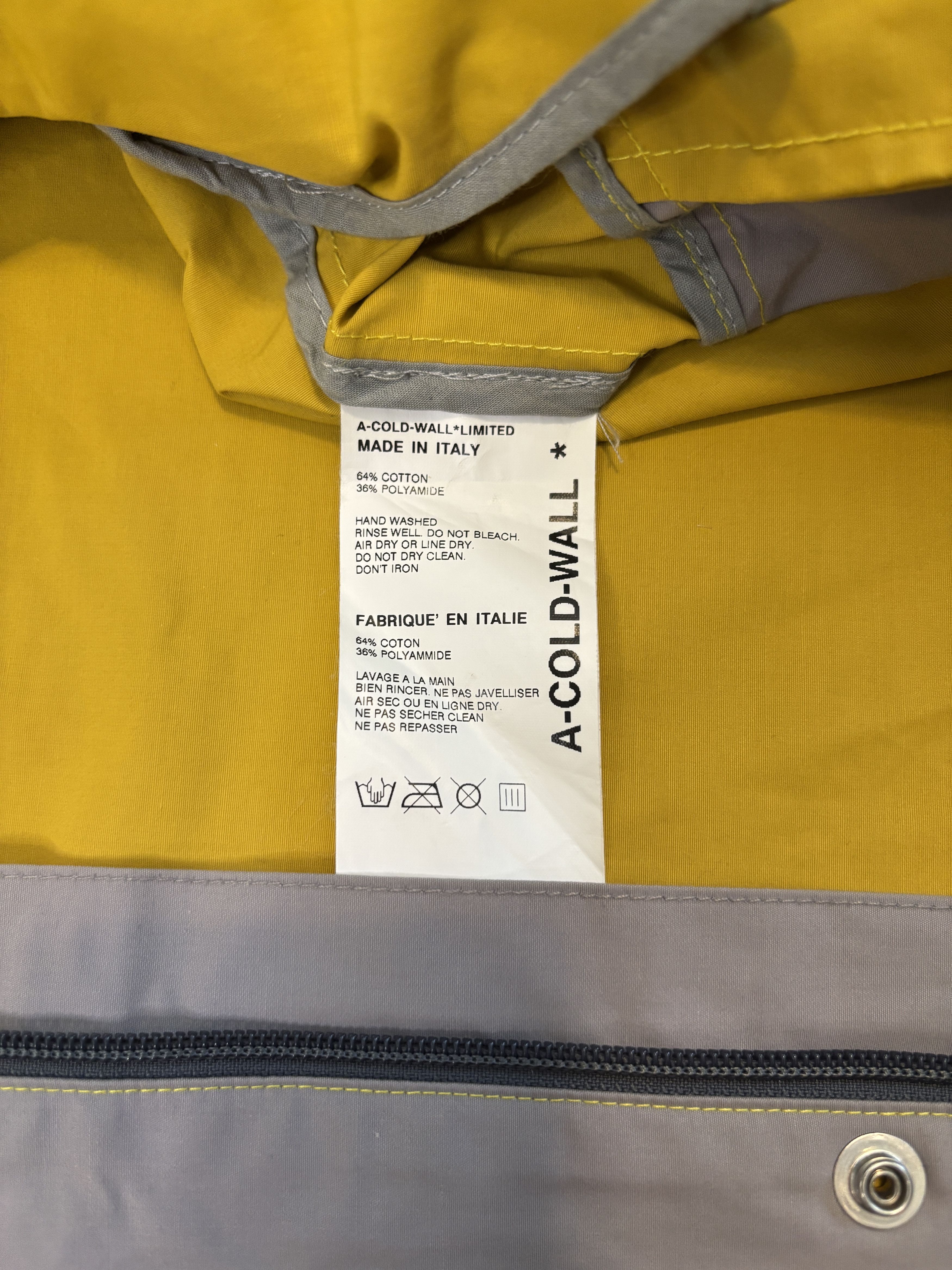 A-COLD-WALL* ASYMMETRICAL RAIN JACKET Size US L / EU 52-54 / 3 - 4 Thumbnail