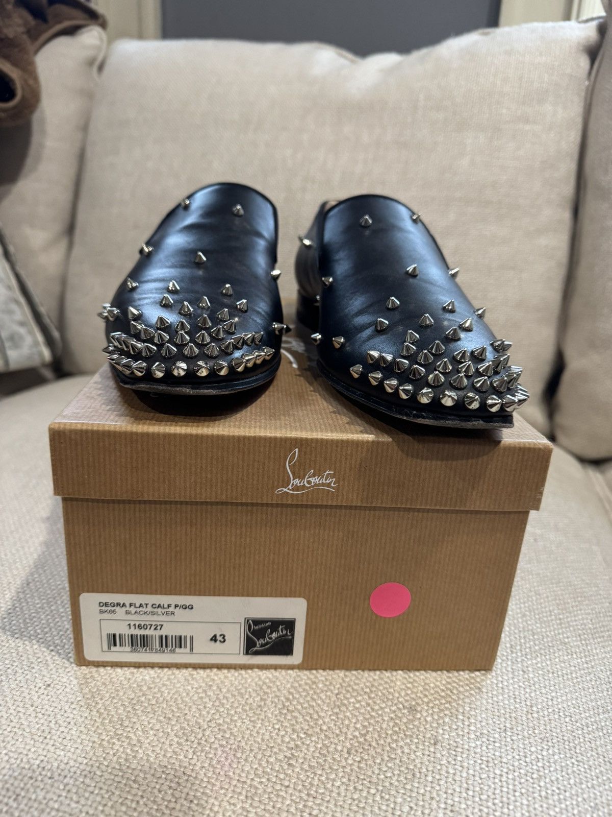 Christian Louboutin × Designer Christian Louboutin Degra Veau Velours Black Calfskin Size US 10 / EU 43 - 7 Thumbnail