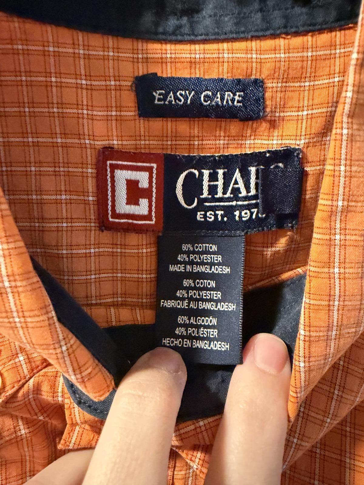Chaps Chaps Orange Easy Care Button-Down Shirt Large Size US L / EU 52-54 / 3 - 2 Thumbnail