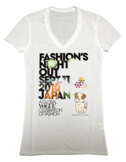 Takashi Murakami 🔥 2010 TAKASHI MURAKAMI VOGUE TEE Fashions Night Out Flower Size ONE SIZE - 1 Thumbnail