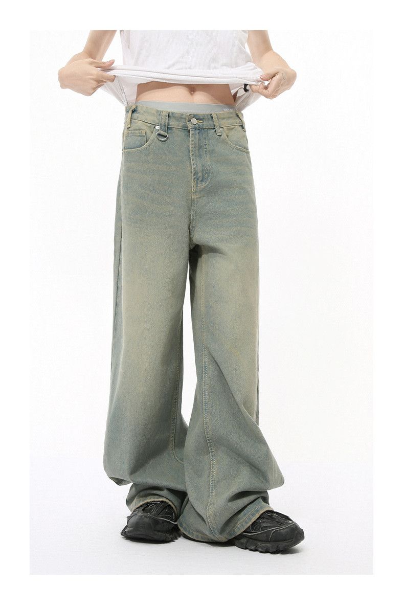 Japanese Brand × Jean Vintage washed straight wide leg jeans loose Size US 32 / EU 48 - 1 Thumbnail