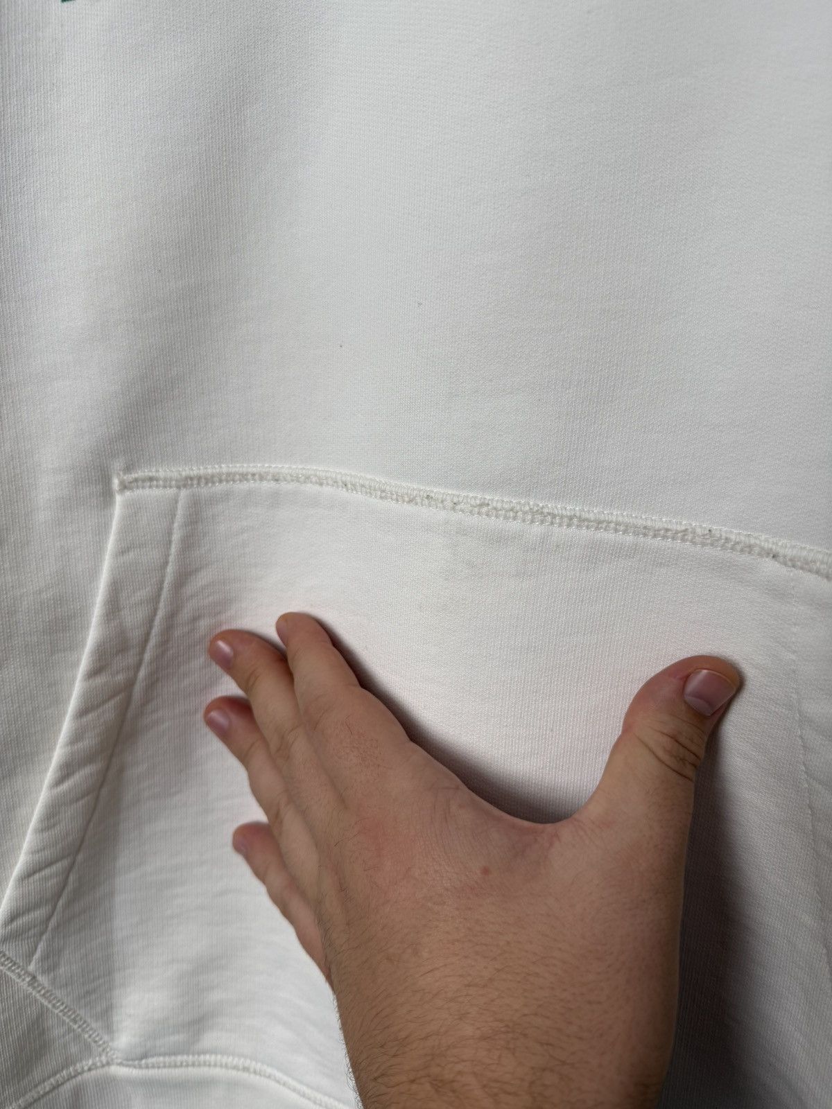 Helmut Lang Helmut Lang Thick White Hoodie Mirrored Web Logo Size XL Size US XL / EU 56 / 4 - 8 Thumbnail