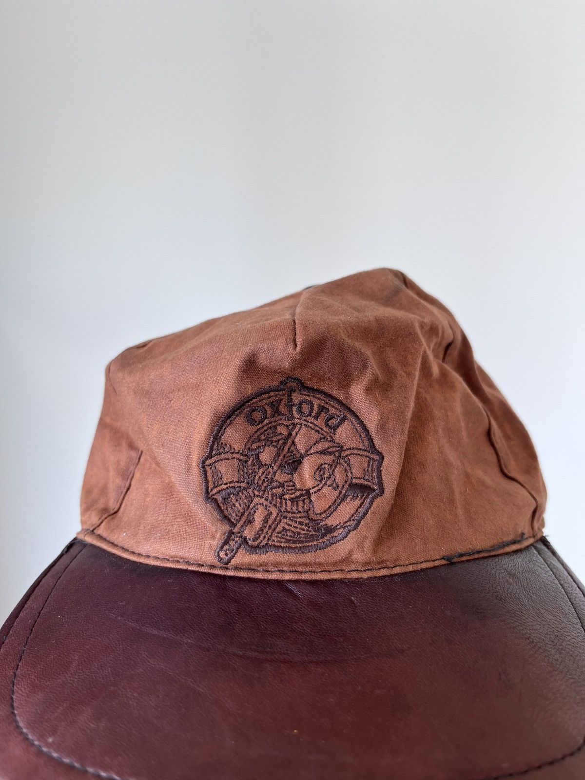Vintage OXFORD Vintage Leather Brown Tartan Basseball Hat Cap Size ONE SIZE - 5 Thumbnail