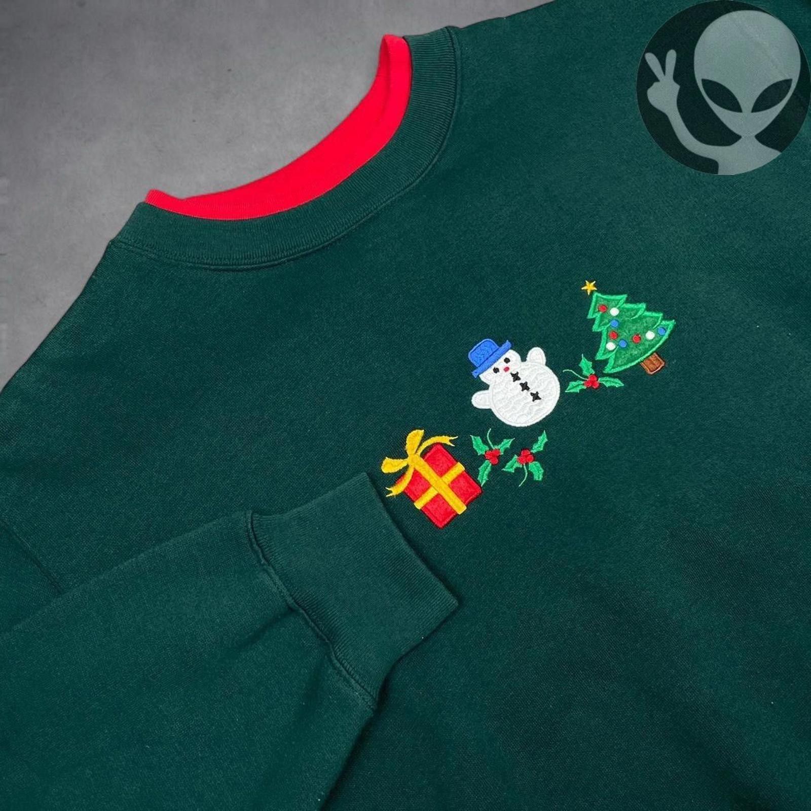 Genetic Manipulation Shinichiro Kuriya Vintage 90s Christmas Embroidered Sweatshirt XL Size XL / US 12-14 / IT 48-50 - 2 Thumbnail