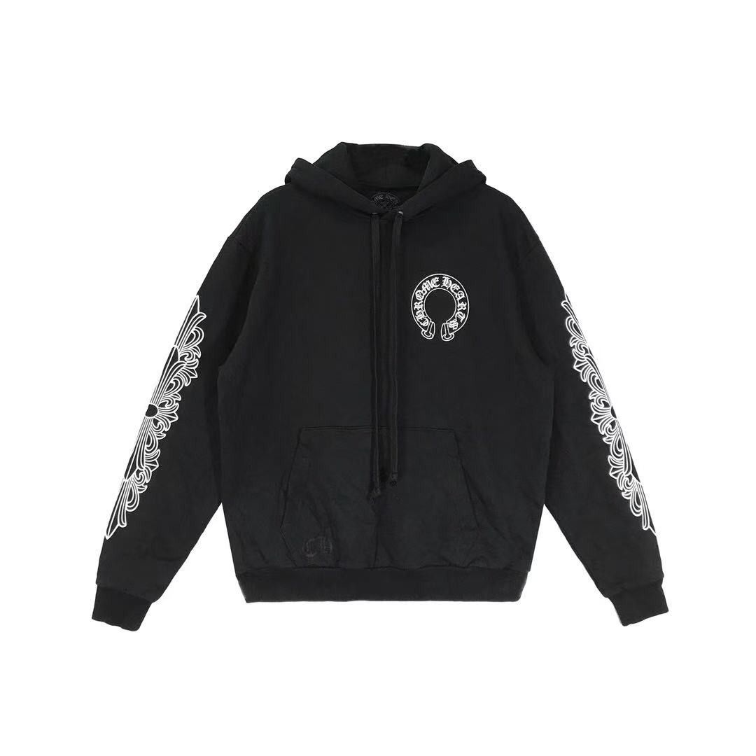 Chrome Hearts Chrome Hearts Black Classic Horseshoe Logo Pullover Hoodie Size US M / EU 48-50 / 2 - 1 Thumbnail
