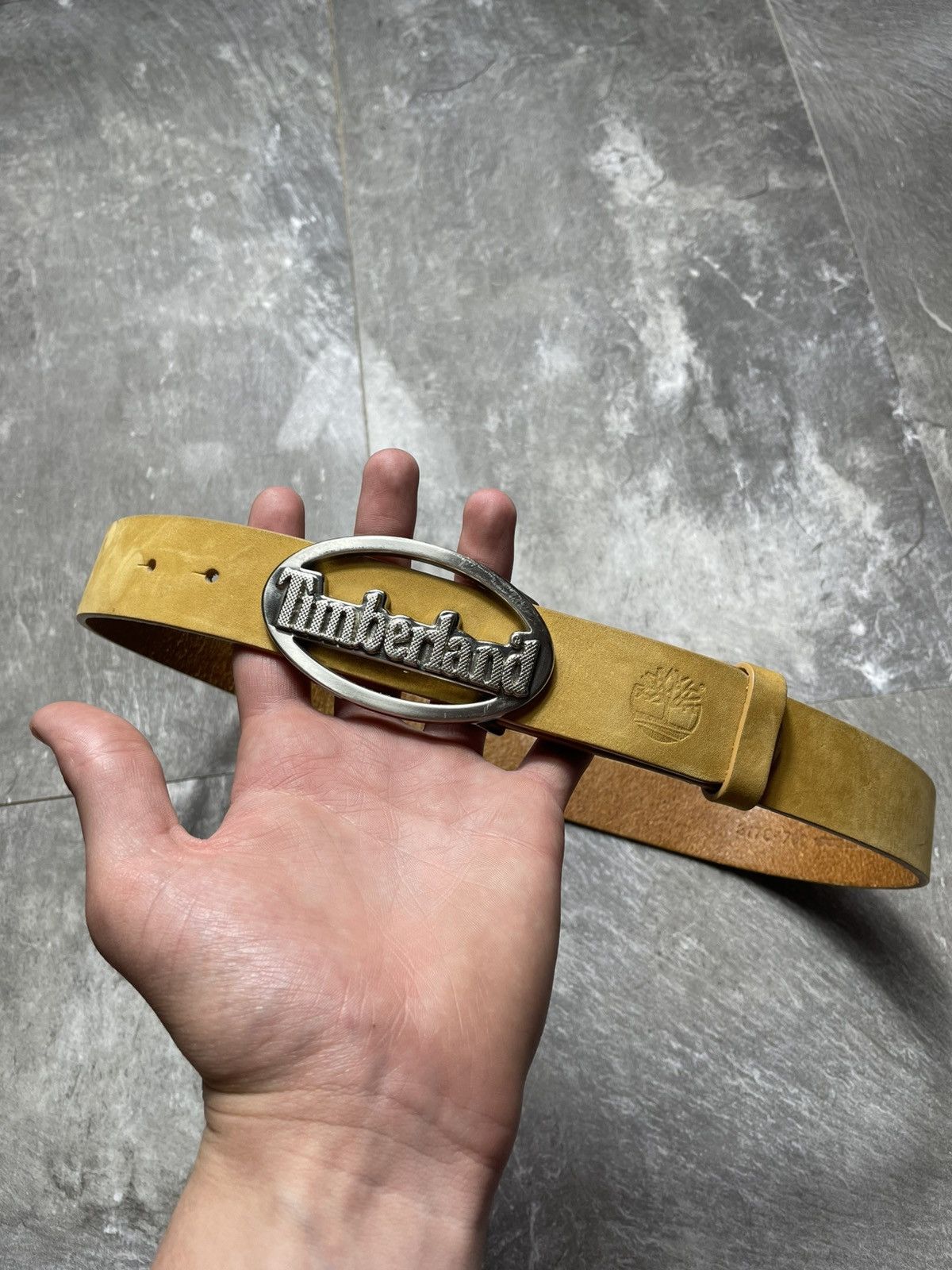 Timberland Vintage Timberland Big Logo Nubuck Leather Belt Rare Size ONE SIZE - 1 Thumbnail