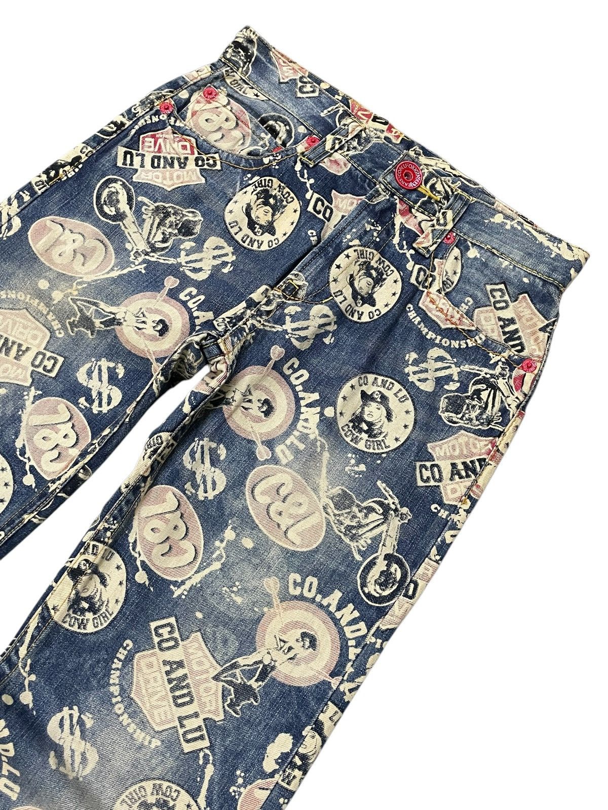 Hysteric Glamour Hysteric Glamour Style Co&Lu Japan All Over Print Jeans Size US 30 / EU 46 - 3 Thumbnail