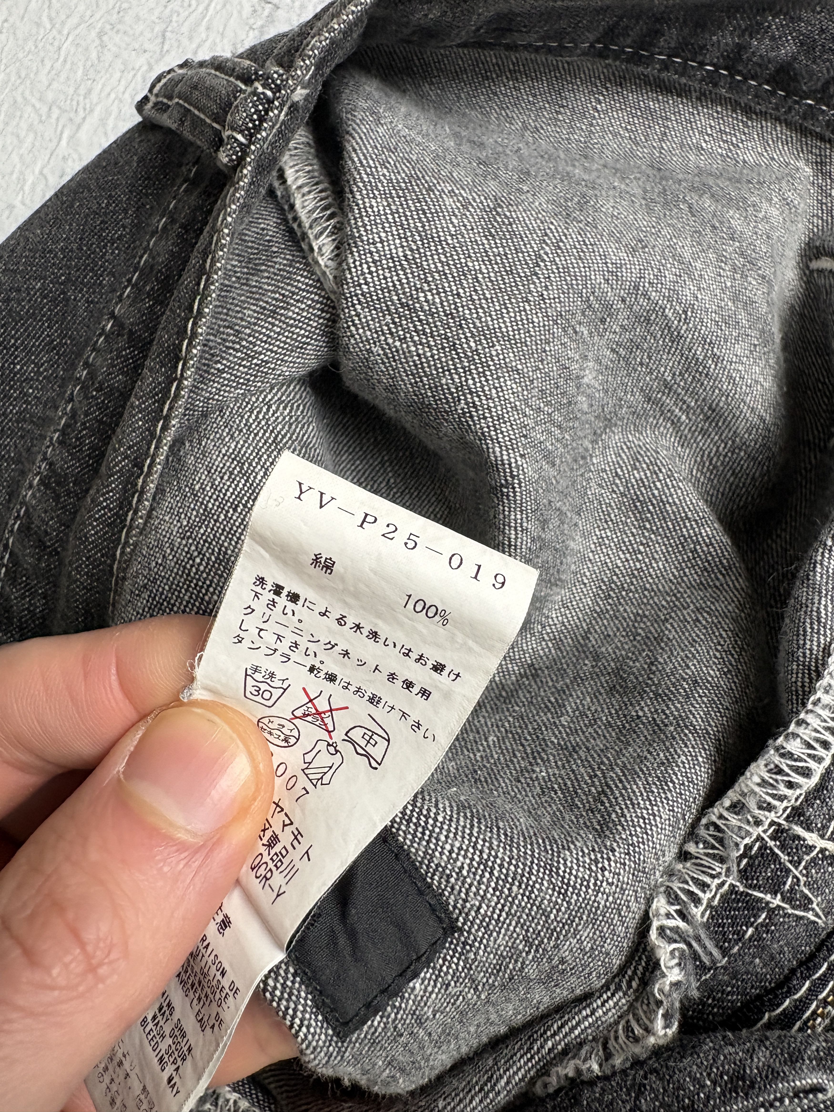 Yohji Yamamoto Yohji Yamamoto 00s Y's Denim Jeans Grey Size US 32 / EU 48 - 8 Thumbnail