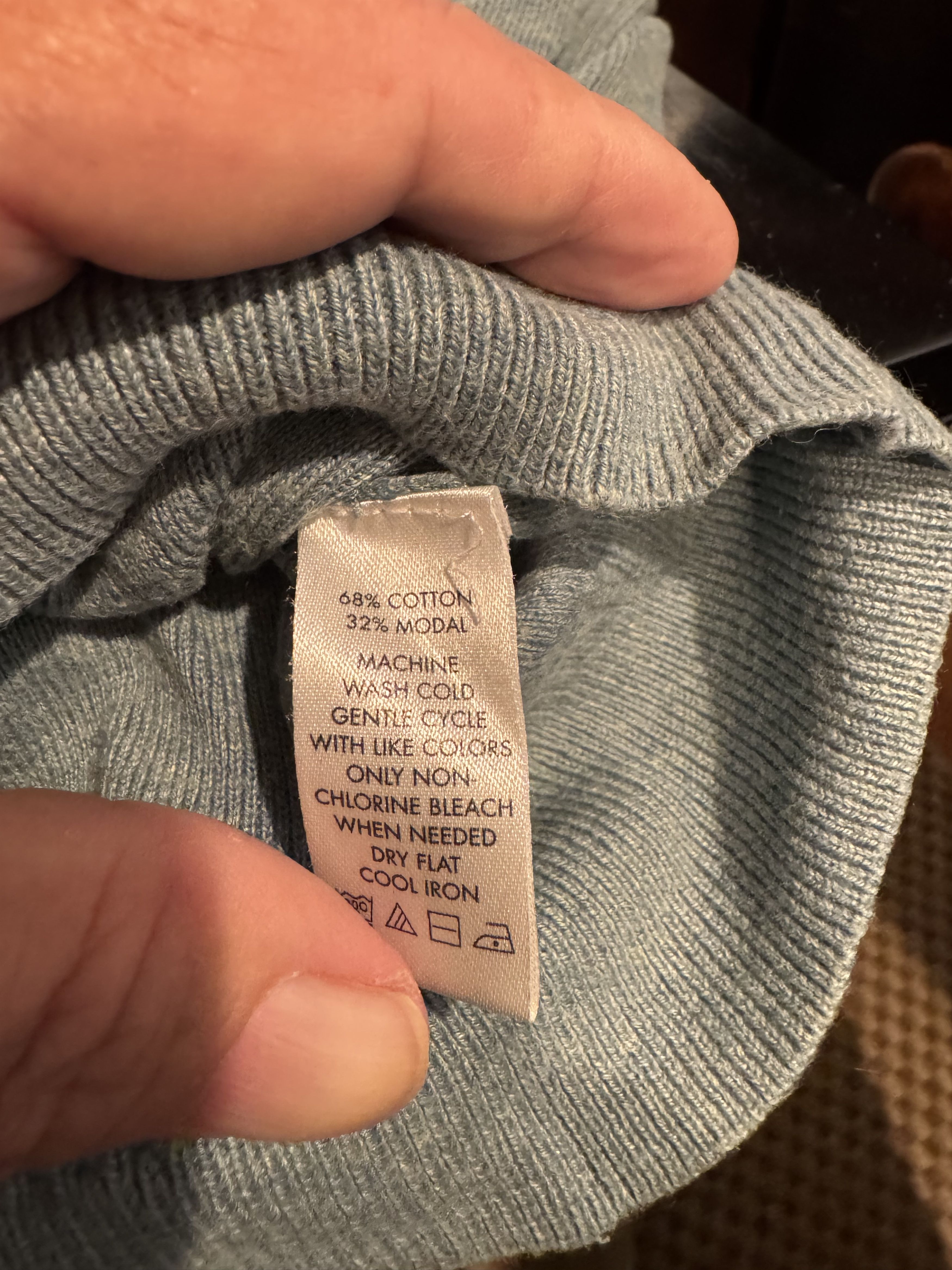Calvin Klein Calvin Klein Light Blue Cotton Sweater. Size L Size US L / EU 52-54 / 3 - 2 Thumbnail
