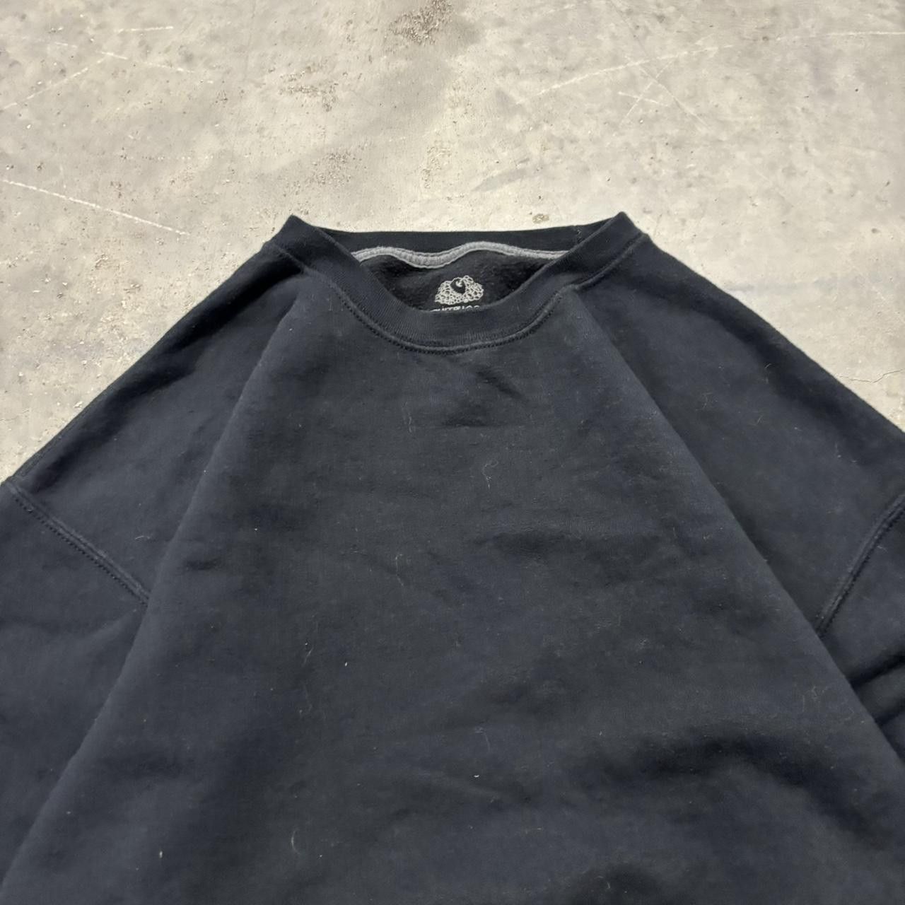 Japanese Brand × Vintage Crazy Vintage Y2K/2000s Black Blank Essential Crewneck! Size US XL / EU 56 / 4 - 2 Thumbnail