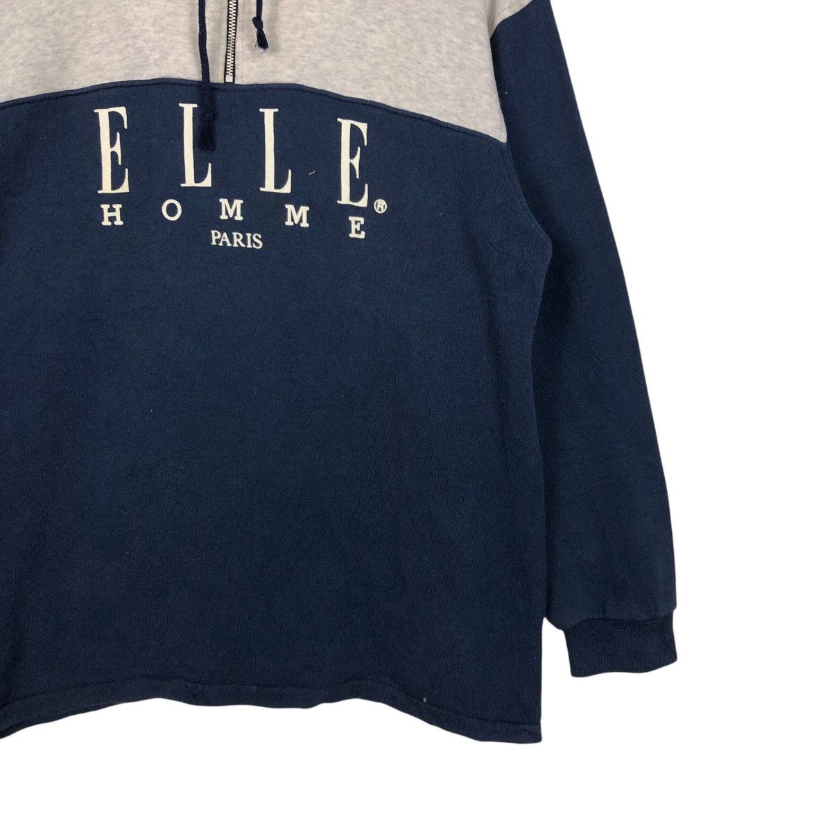Japanese Brand × Vintage 📌Vintage Half Zipper Sweatshirt Collar Elle Homme Paris Size US L / EU 52-54 / 3 - 6 Thumbnail