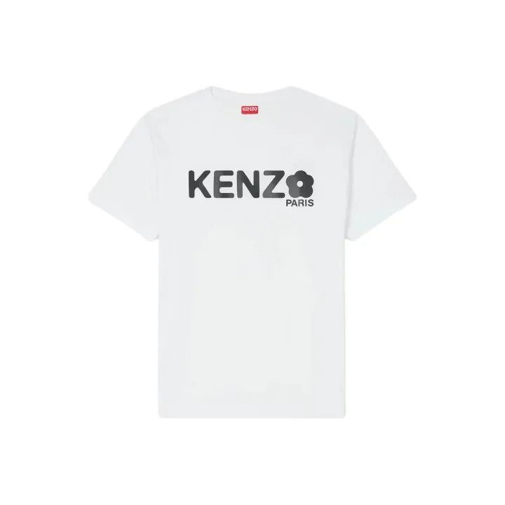 Kenzo KENZO Floral Print Oversized White T-Shirt 0079 Size S / US 4 / IT 40 - 1 Thumbnail
