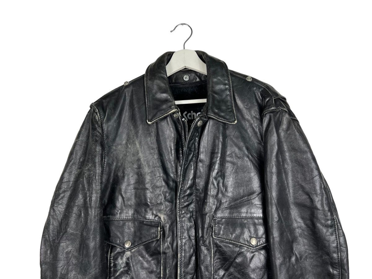 Schott 💥 1970s SCHOTT TYPE A-2 TOPGUN BLACK LEATHER JACKET Size US L / EU 52-54 / 3 - 3 Thumbnail