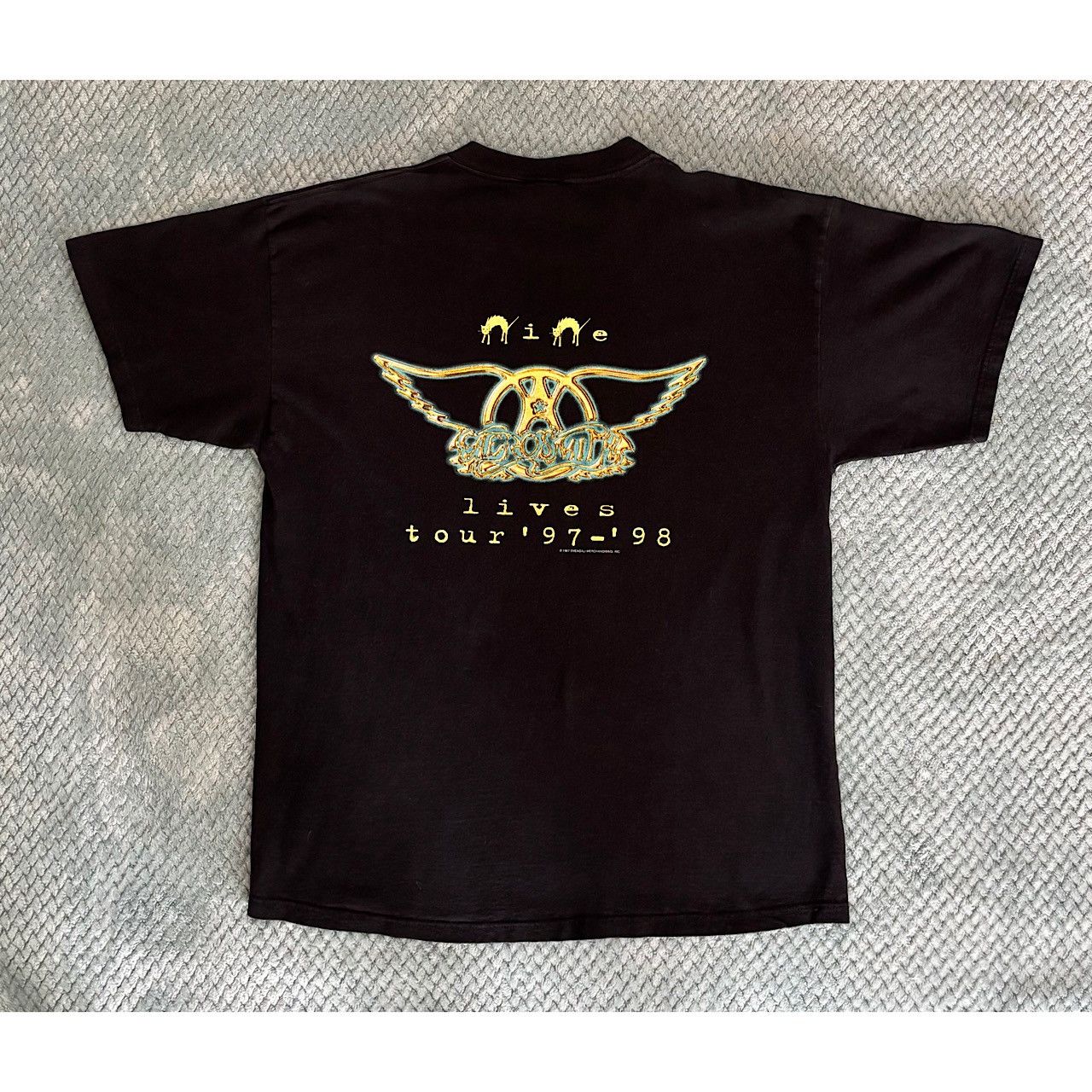 Band Tees Vintage 1997 Aerosmith Nine Lives Tour Tee Tultex XL Size US XL / EU 56 / 4 - 7 Thumbnail