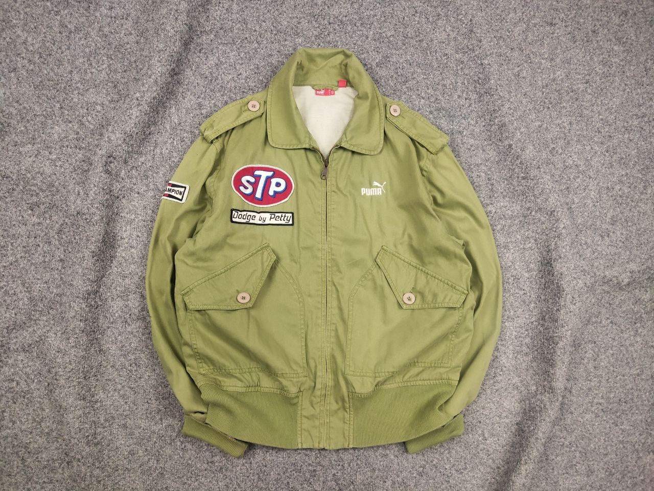 Puma Rare Vintage Richard Petty Puma Dodge STP Logo Green Jacket Size US M / EU 48-50 / 2 - 1 Thumbnail