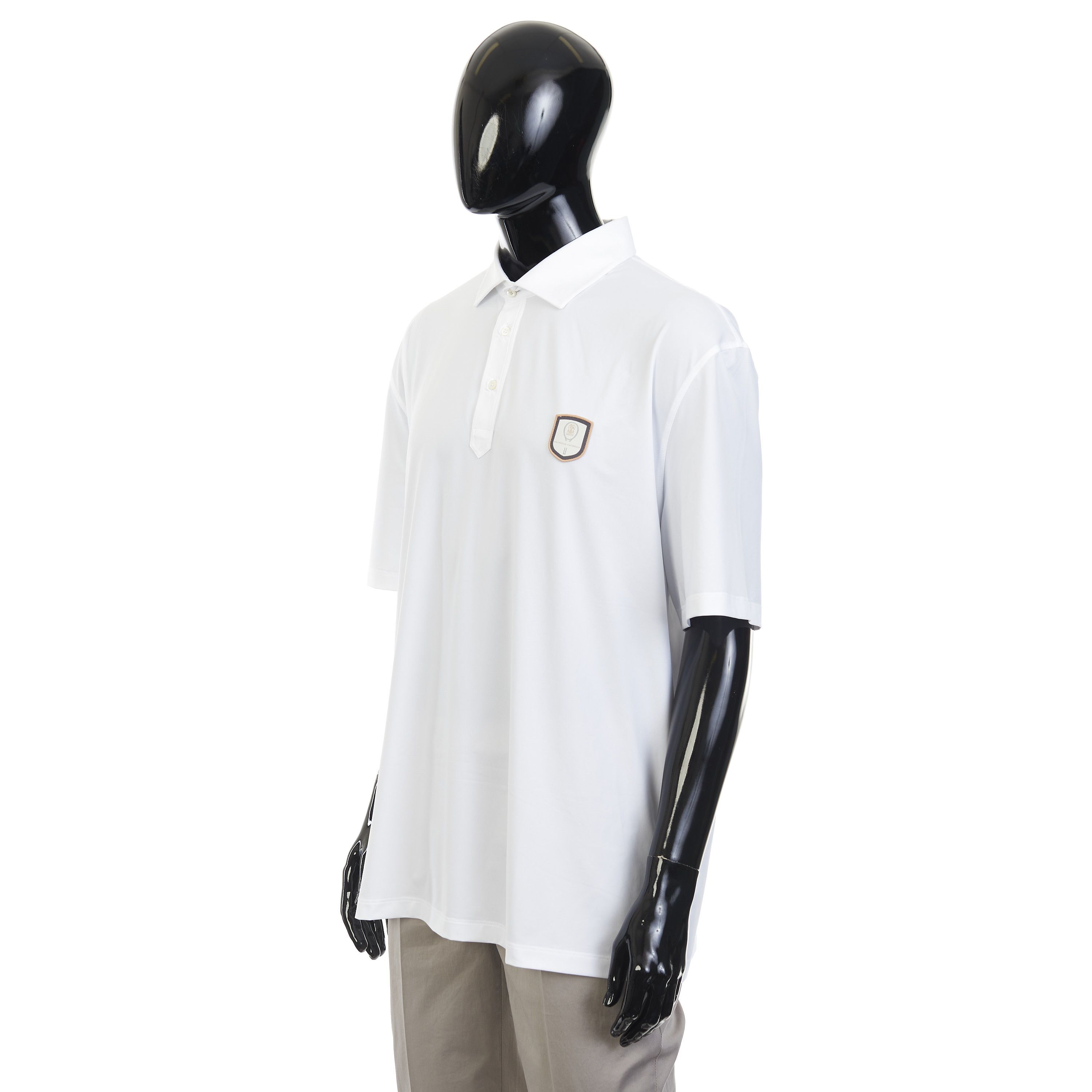 Brunello Cucinelli White Comfort Nylon Polo Shirt - Logo Size 4XL Size US XXL / EU 58 / 5 - 2 Thumbnail