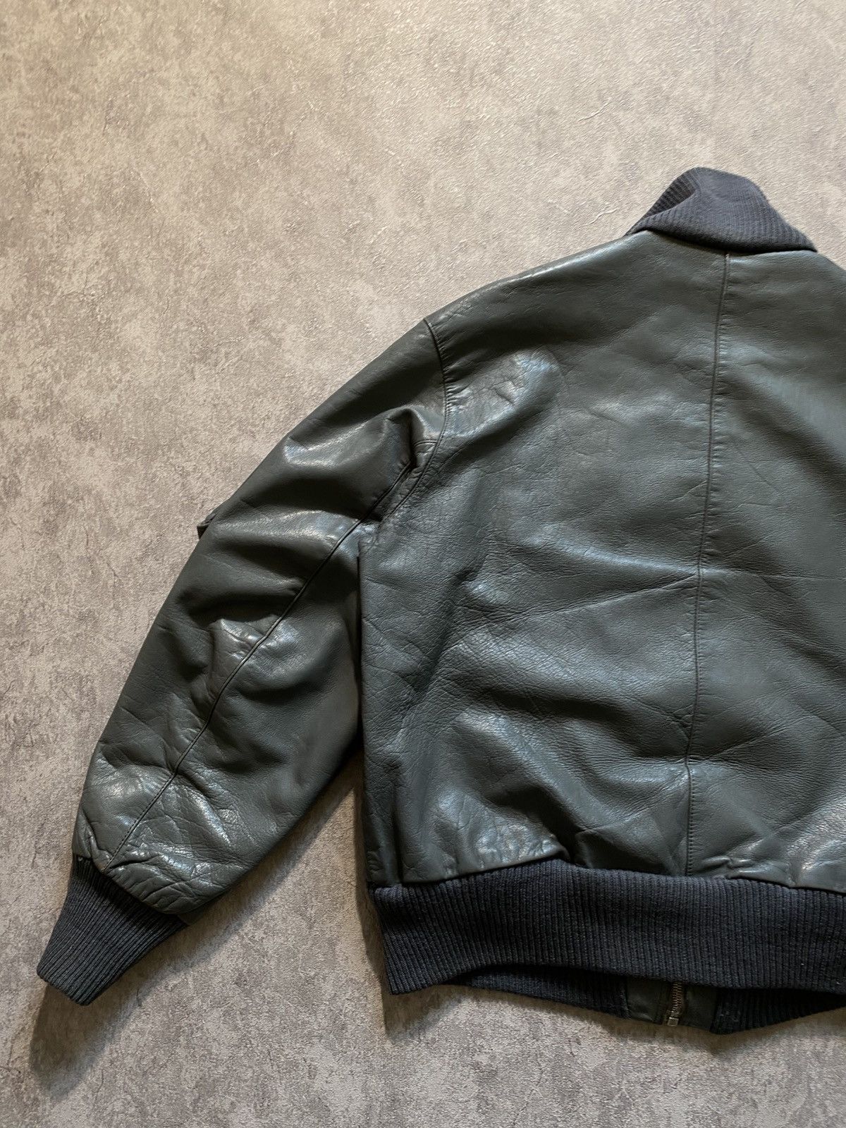 Vintage 1976 Rare Made In Germany Leather Bomber Size US M / EU 48-50 / 2 - 15 Thumbnail