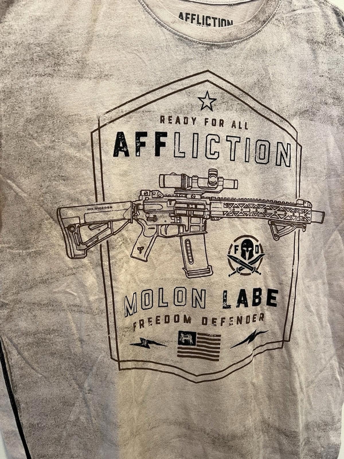 Affliction Affliction Molon Labe Freedom Defender Graphic T-Shirt 2XL Size US XXL / EU 58 / 5 - 1 Thumbnail