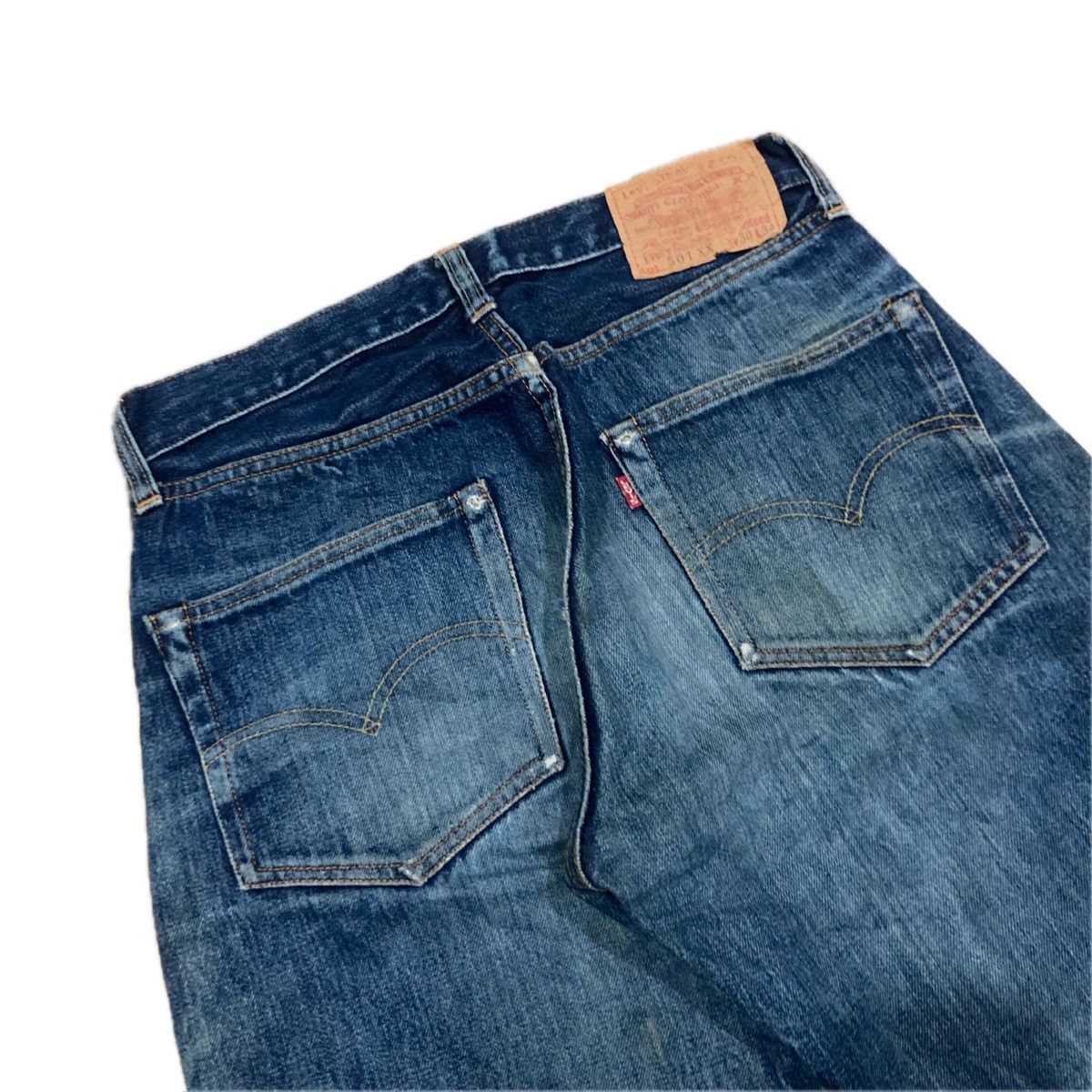 VINTAGE 30x34 LEVI’S BIG E 501XX SELVEDGE DISTRESSED JEANS