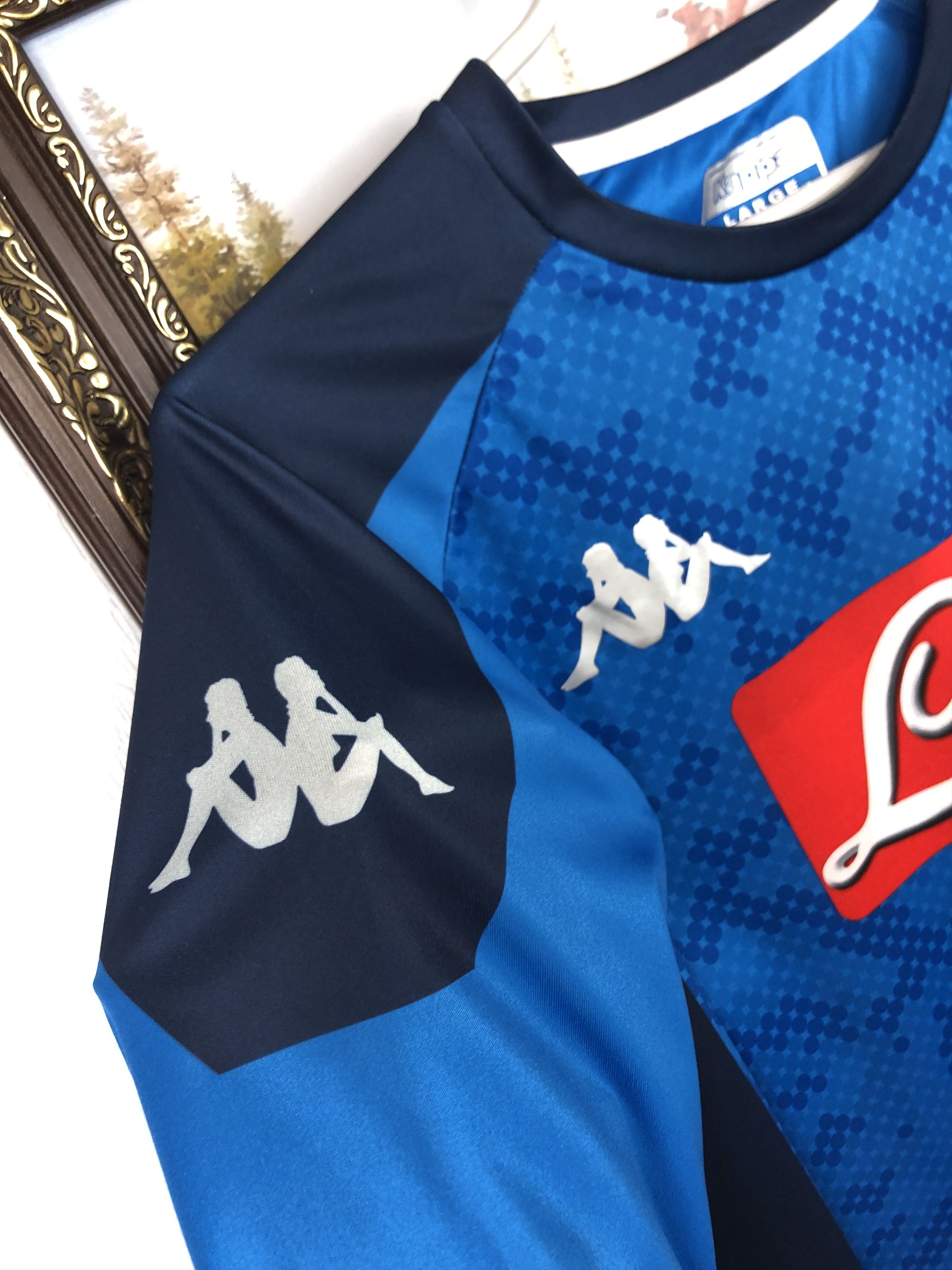 Kappa Napoli Shirt football shirt 2019 Soccer Kappa Mens Jersey Size US L / EU 52-54 / 3 - 6 Thumbnail