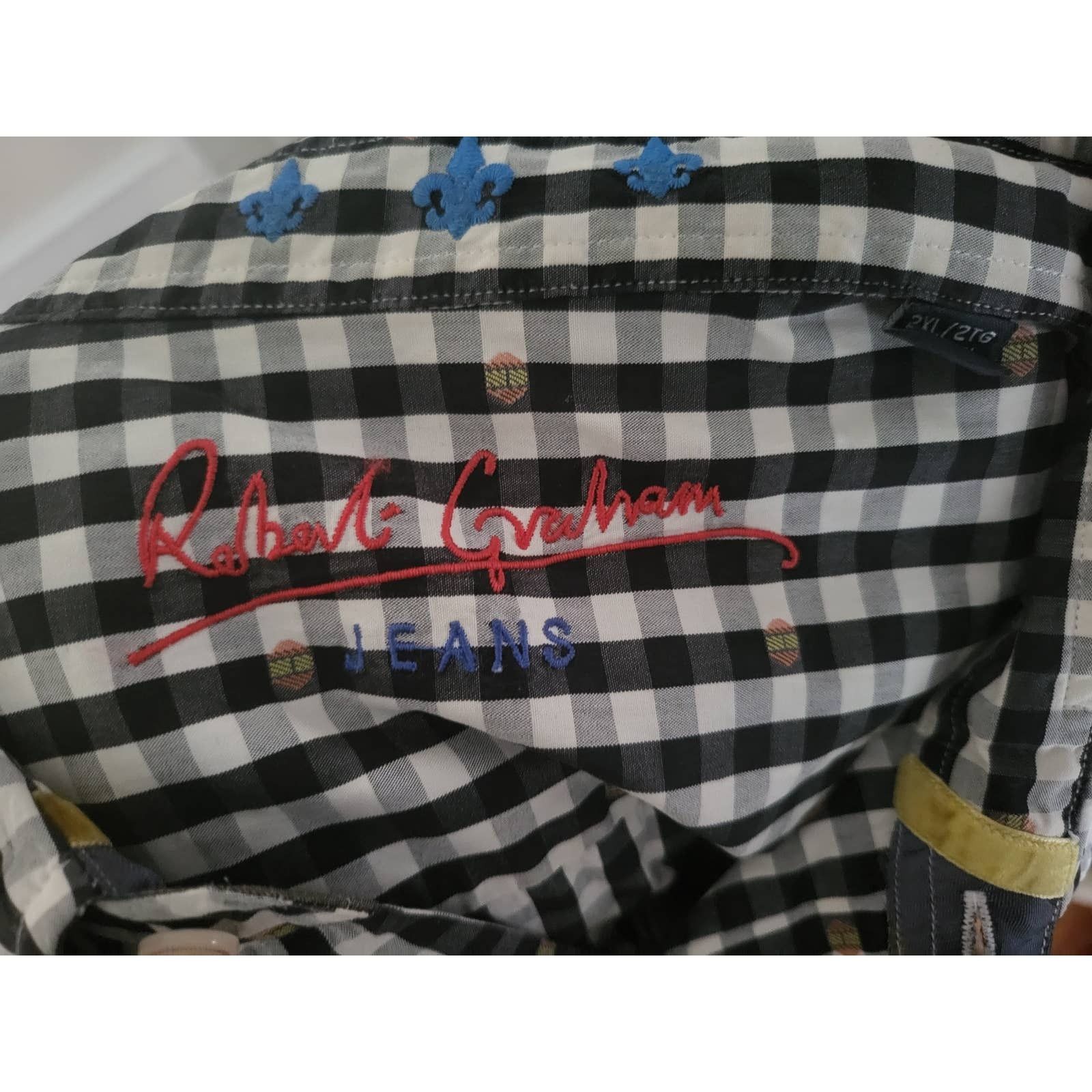 Robert Graham Robert Graham Checkered black shirt mens 2XL. Size US XXL / EU 58 / 5 - 5 Thumbnail