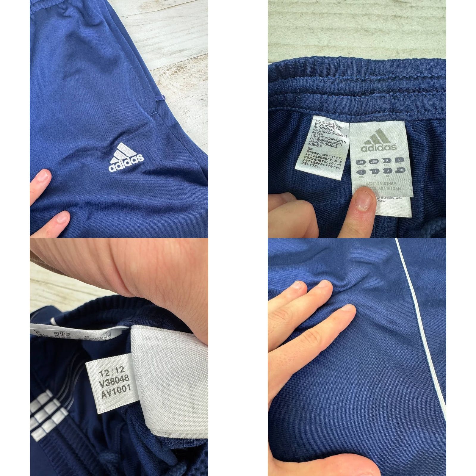 Adidas VINTAGE Adidas Tracksuit 2 Piece Men Size L Blue 00s Y2K Jacket Pants Size 42R - 8 Thumbnail