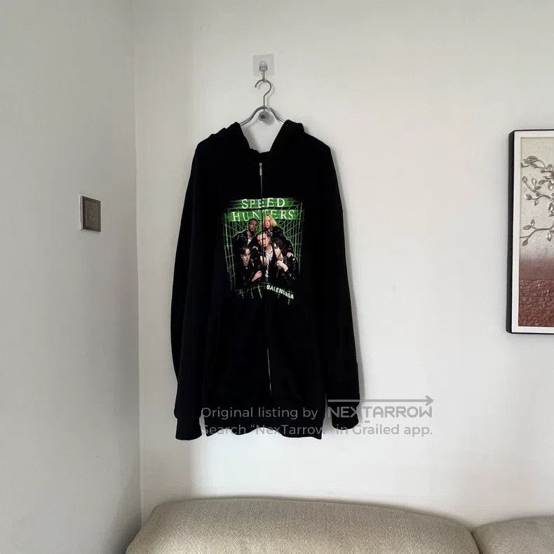 Balenciaga Portrait Band Zip Hoodie Sweatshirt Jacket Siz