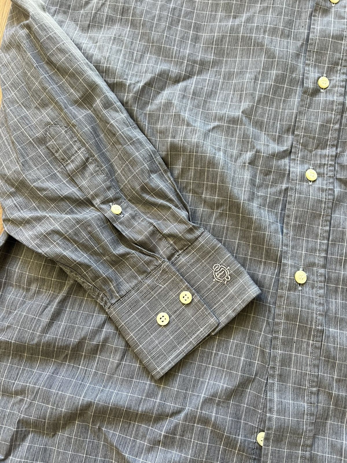 Dior 🩶 Christian Dior Checked Dress Shirt Made in FranceSize 43/5 Size US XL / EU 56 / 4 - 5 Thumbnail