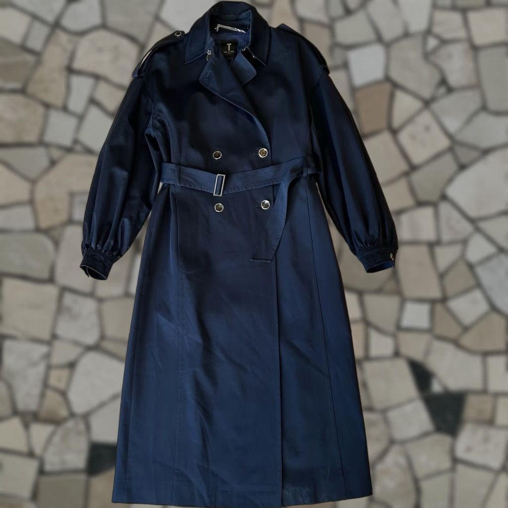 Ted Baker Ted Baker London Lightweight Belted Trench Coat Navy Blue Women’s 2 Coat for Women Trench Coat Vintage No Size XS / US 0-2 / IT 36-38 - 1 Thumbnail